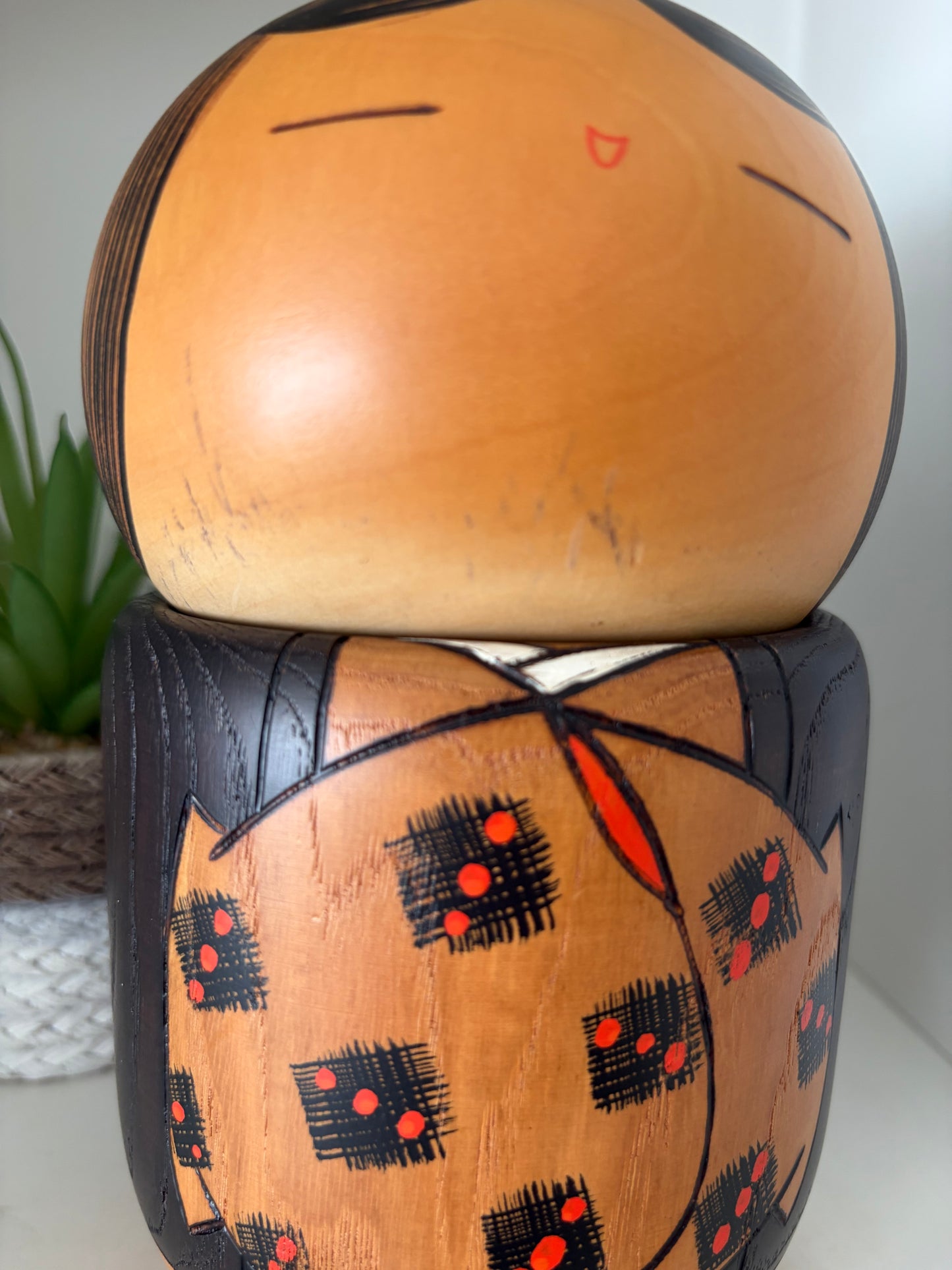 Vintage Gumma kokeshi by Usaburo- With hidden storage