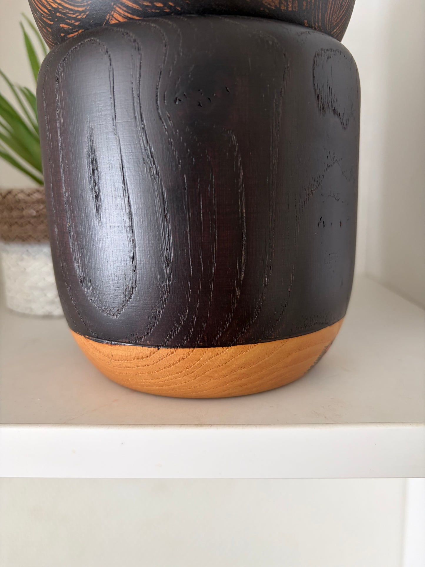 Vintage Gumma kokeshi by Usaburo- With hidden storage