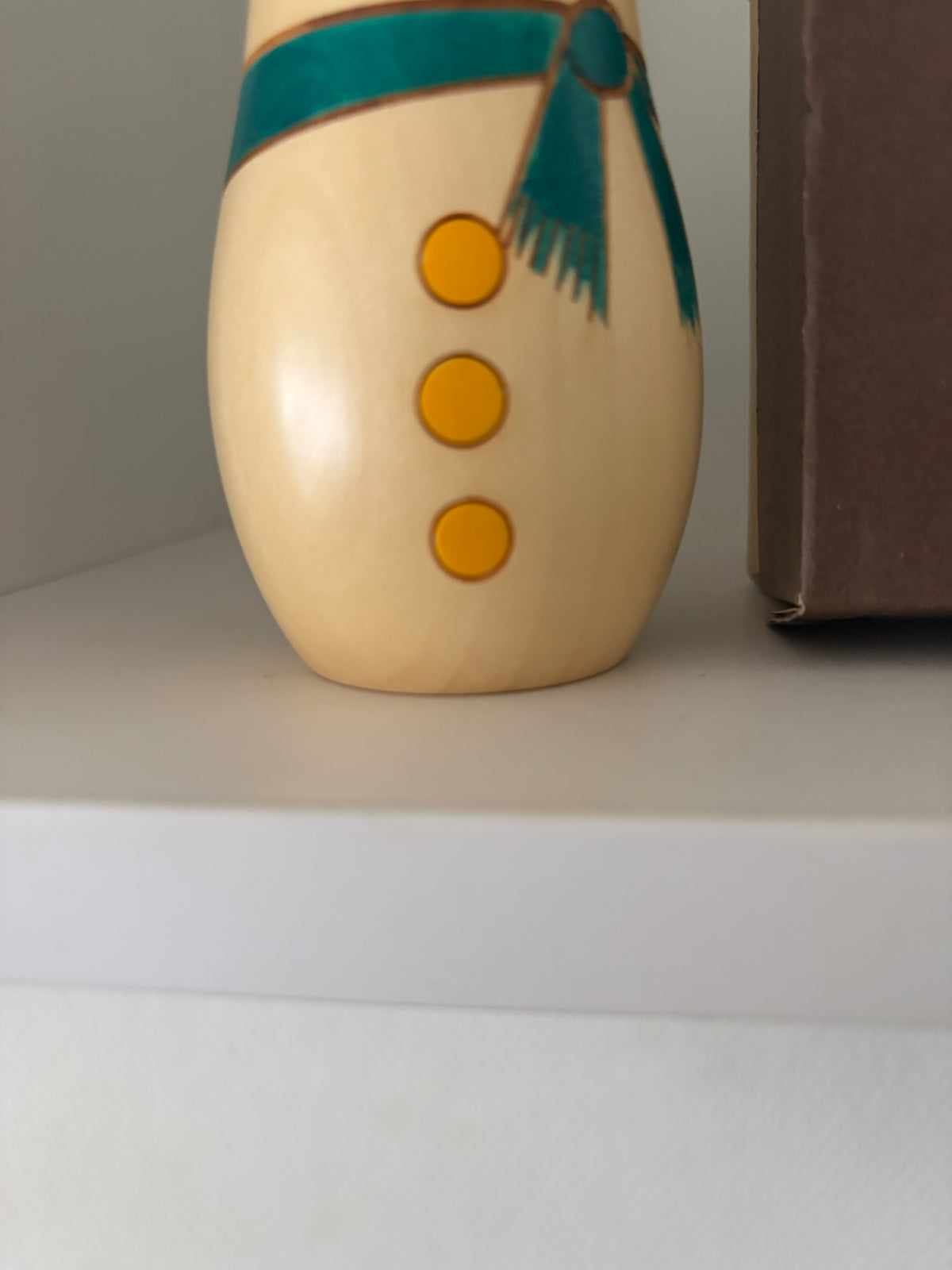 Sosaku Kokeshi Snowman made by Usaburo - With original box.