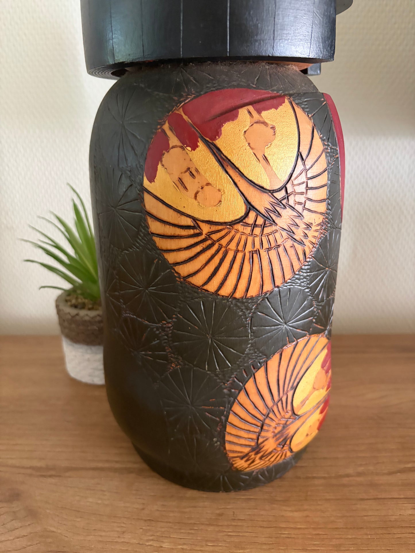 Rare vintage Gumma kokeshi by Inosuke Kobayashi (1931-)