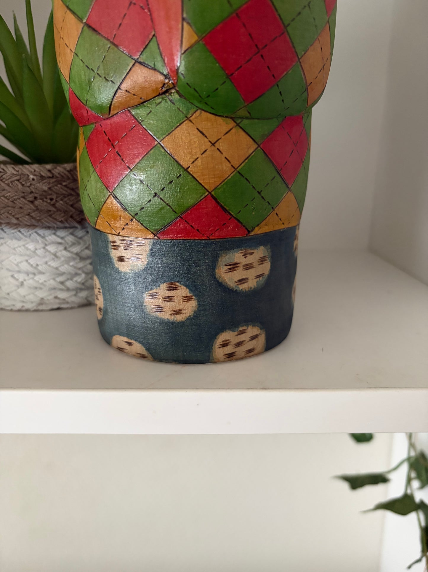 Unique Modern Sosaku kokeshi by Yuko Yamazaki - With box