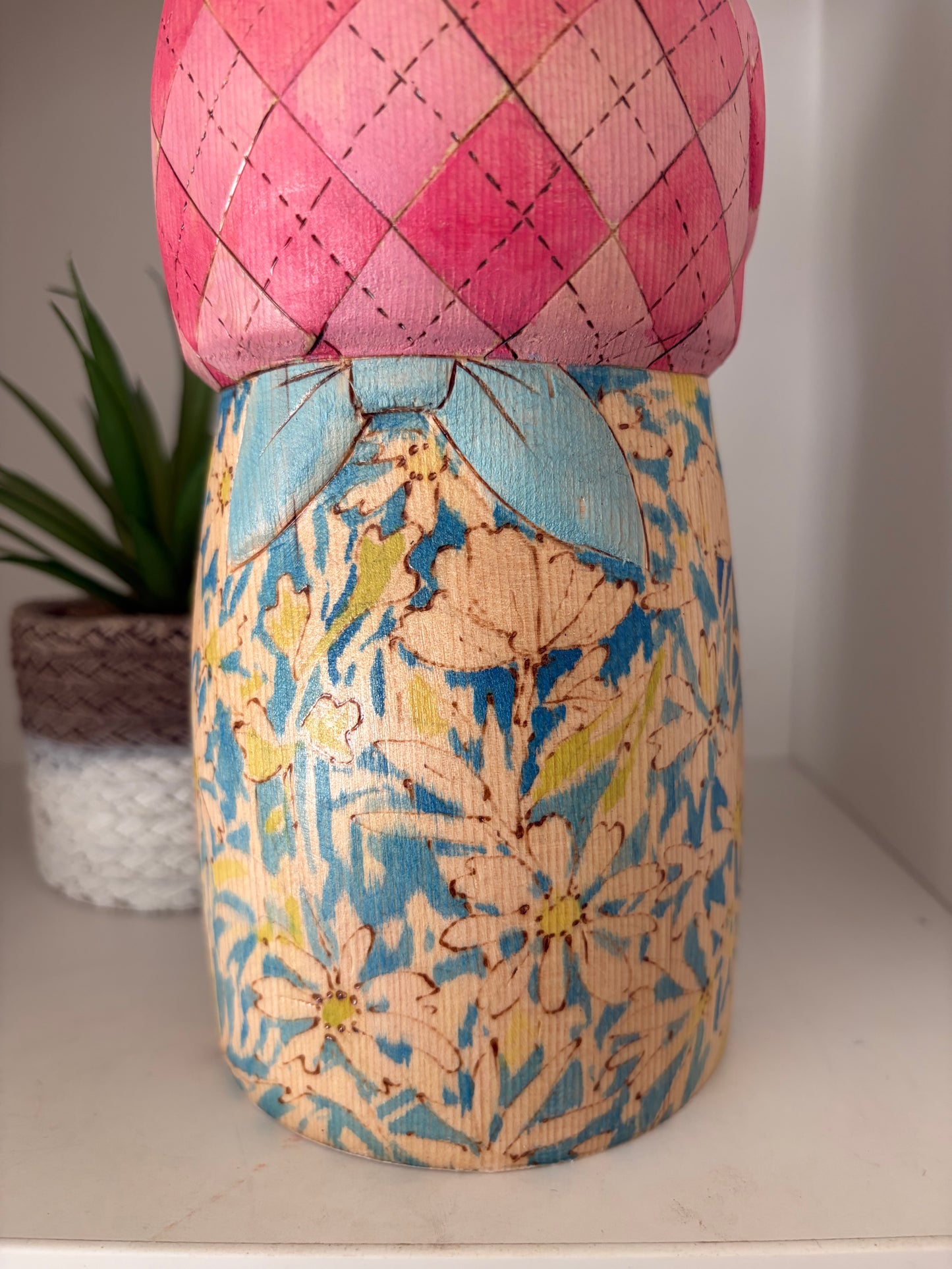 Unique Modern Sosaku kokeshi by Yuko Yamazaki - With box