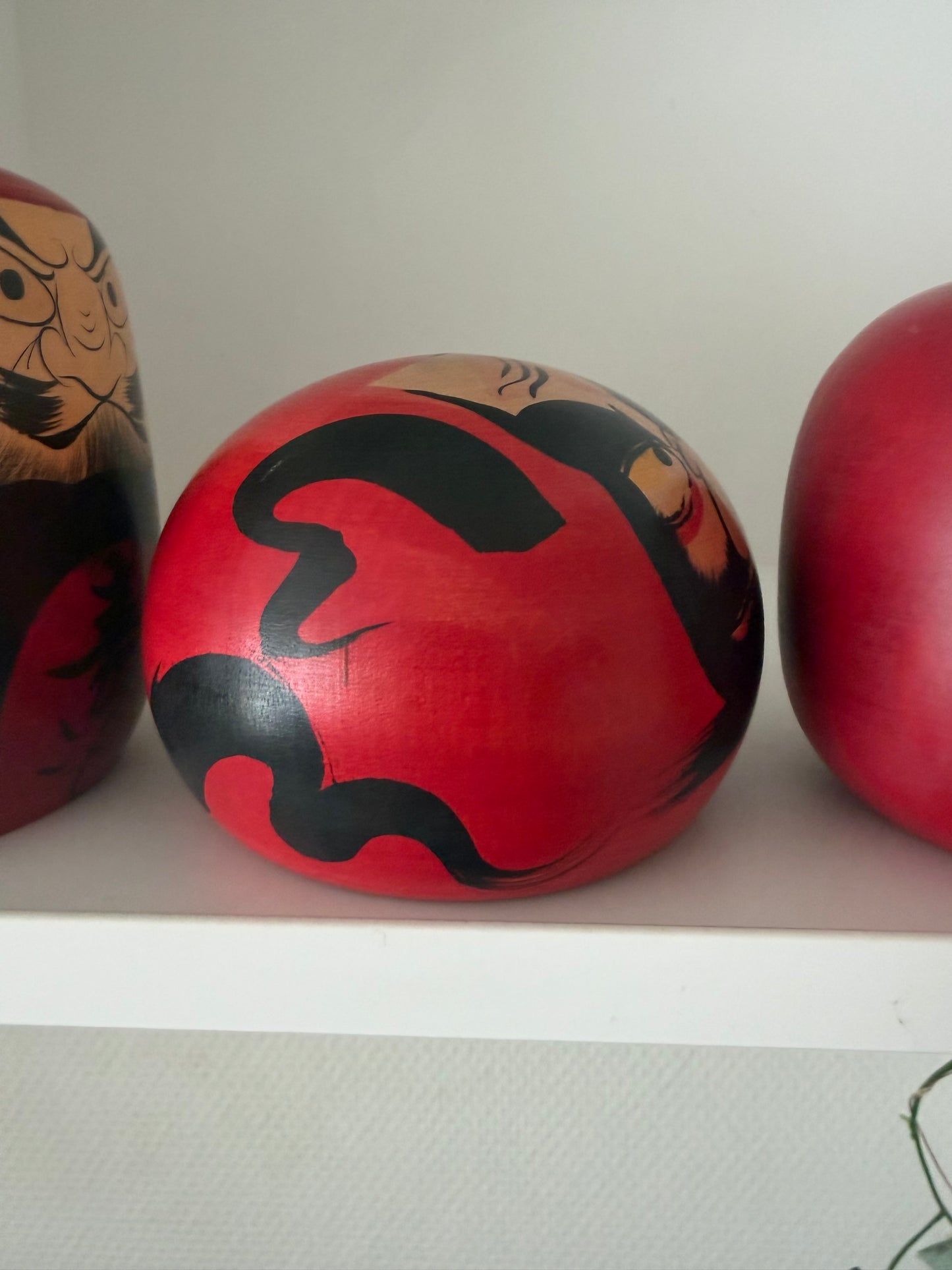 Complete first edition collection of 10 Daruma kokeshi by the Sony Family Club