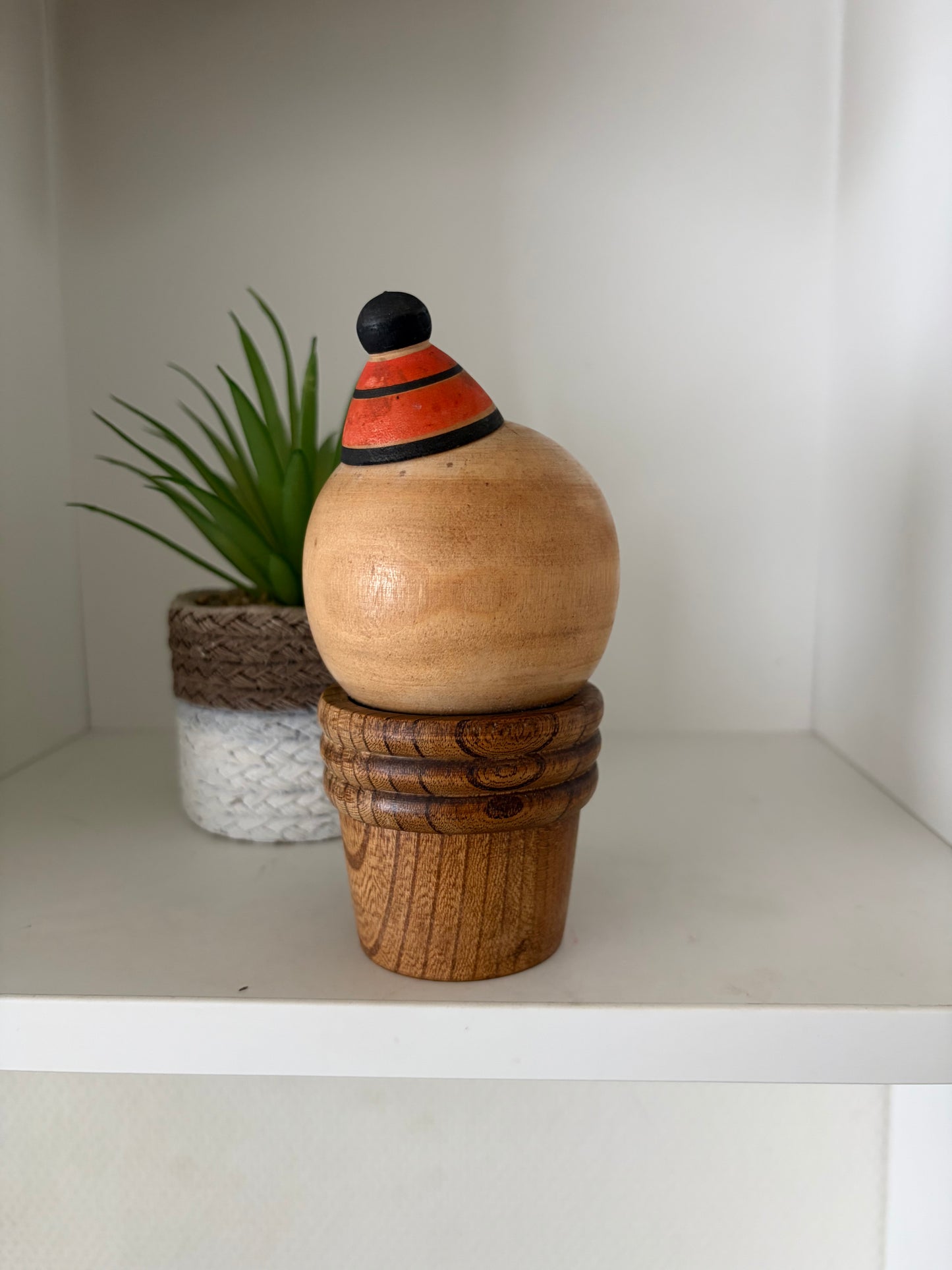 Rare Vintage Creative Kokeshi by renowned artisan Ikuyoshi Yokozuka