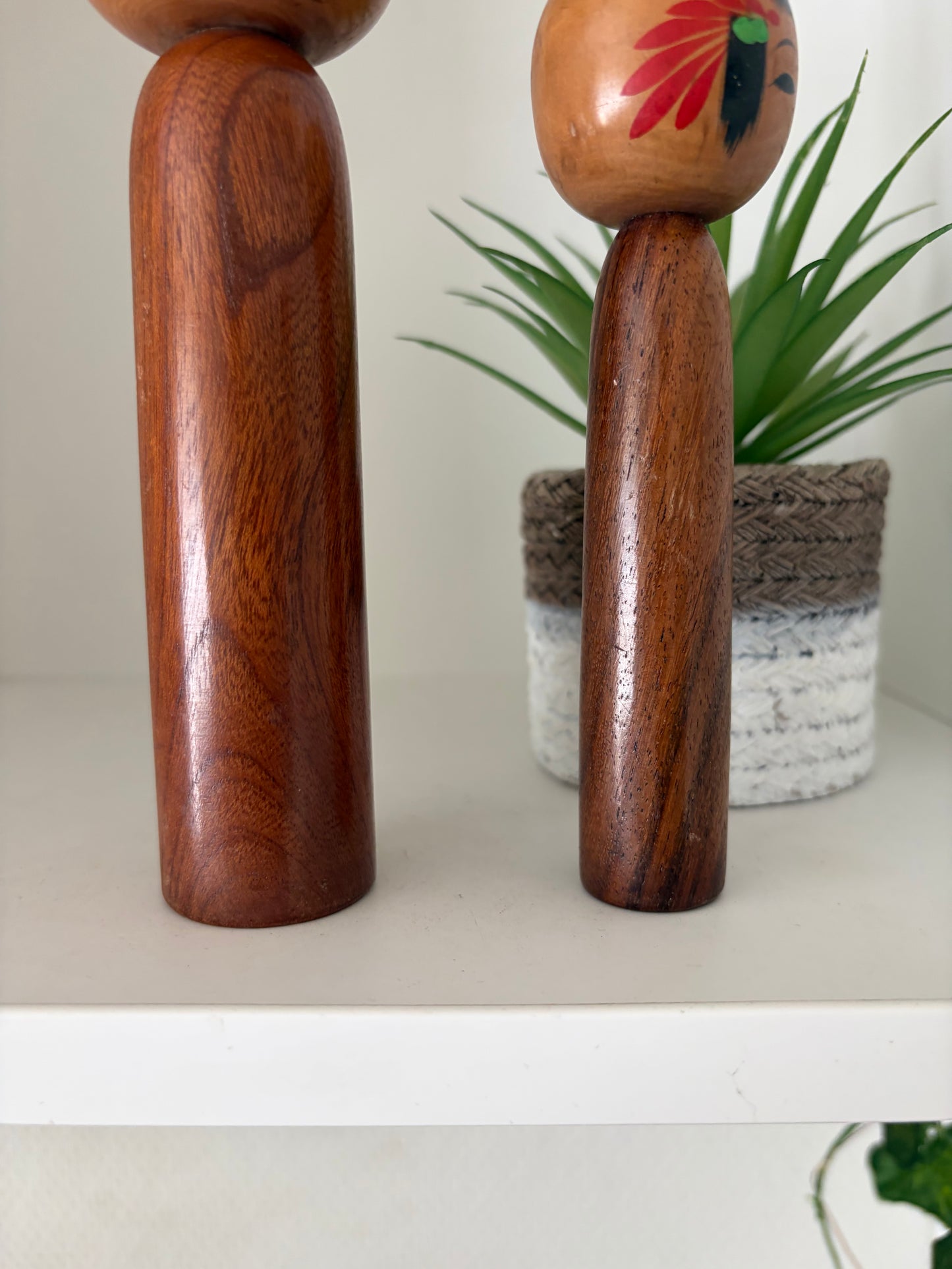Set off two rare Vintage Creative Kokeshi by Hitokura Masamkido