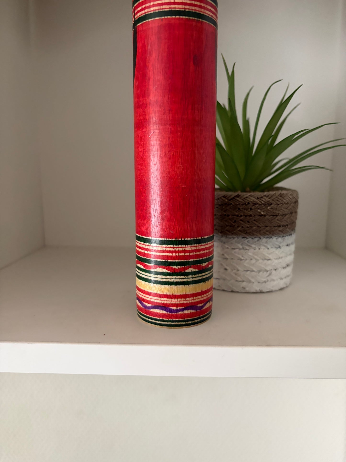Vintage Togatta Kokeshi with Daruma made by Morimasa Sato (1926-2017)