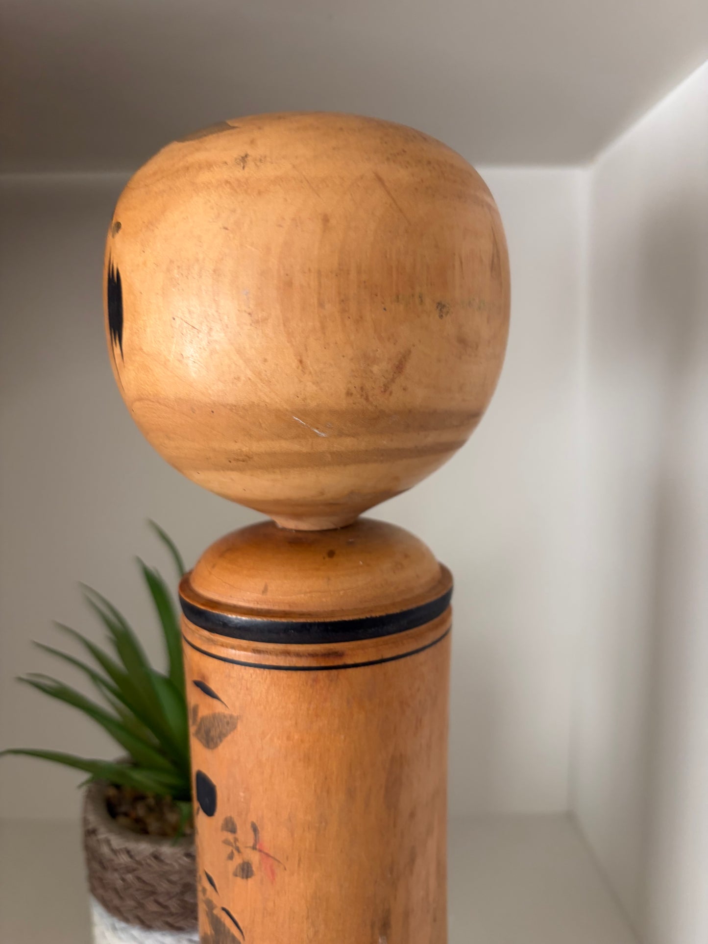Vintage traditional Monochrome Naruko kokeshi