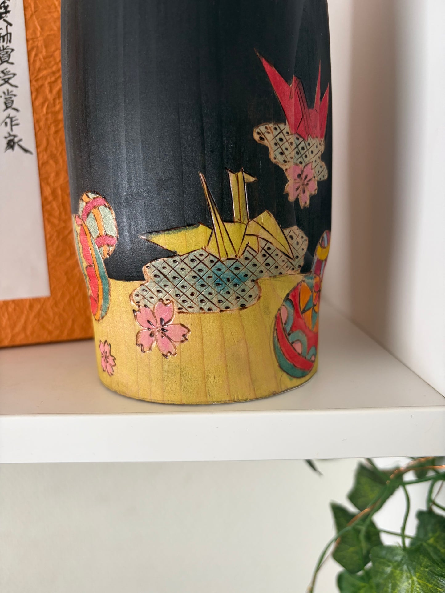 One of a kind kokeshi By Yuko Yamazaki- With box