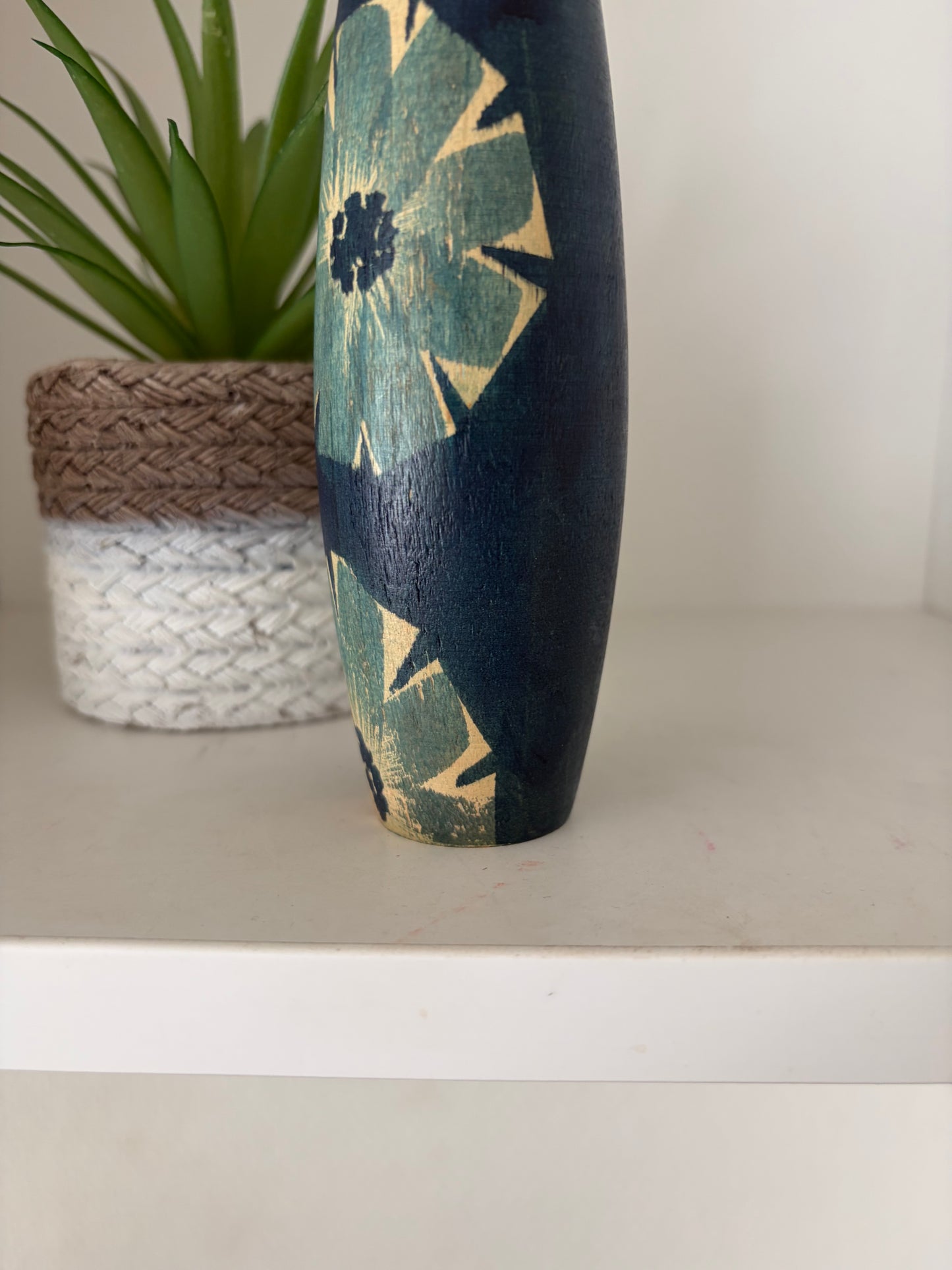 Vintage creative kokeshi by Issetsu Kuribayashi (1924-2011)