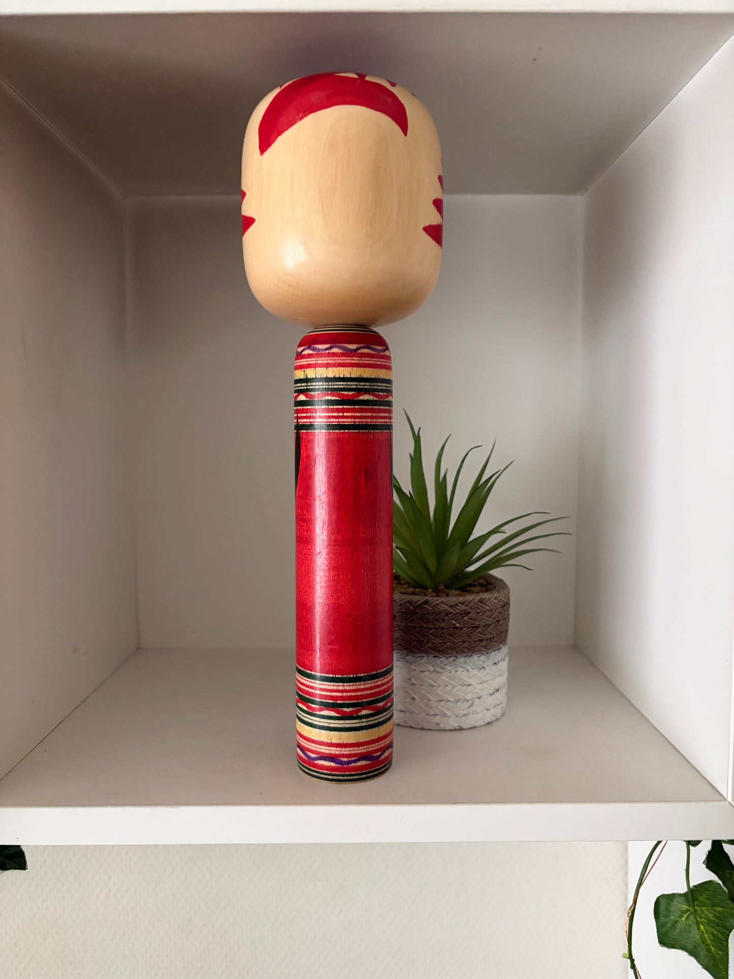 Vintage Togatta Kokeshi with Daruma made by Morimasa Sato (1926-2017)