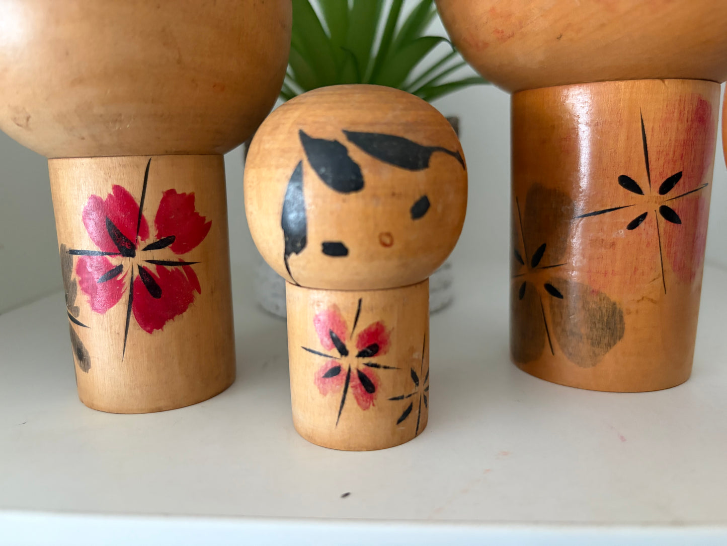 Rare Vintage set off two Creative Kokeshi by renowned artisan Ikuyoshi Yokozuka