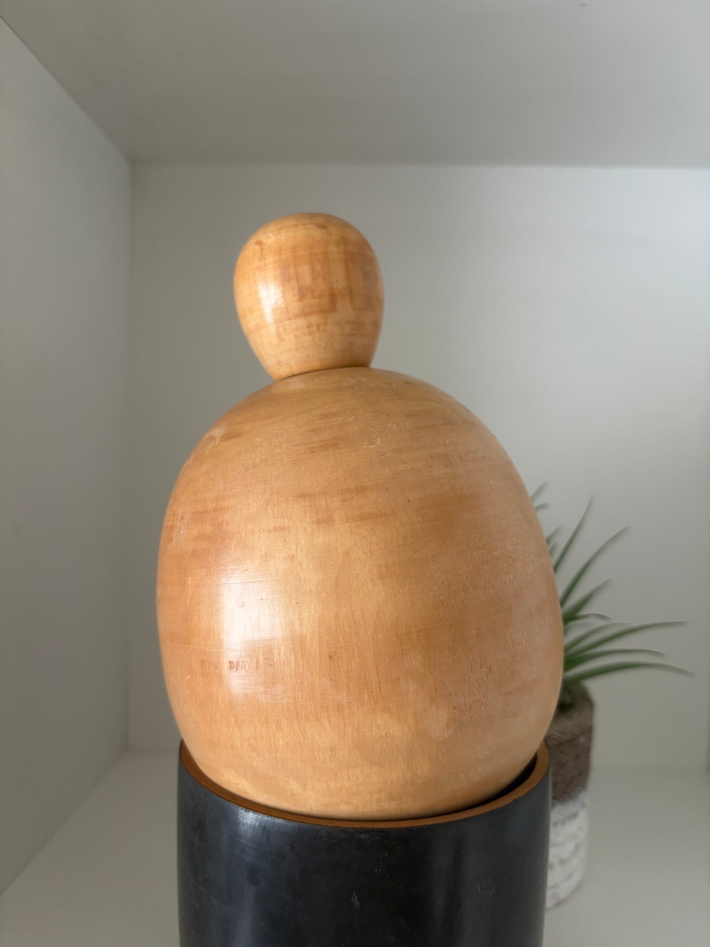 Chunky vintage Sosaku kokeshi by Sato Suigai (1920-)