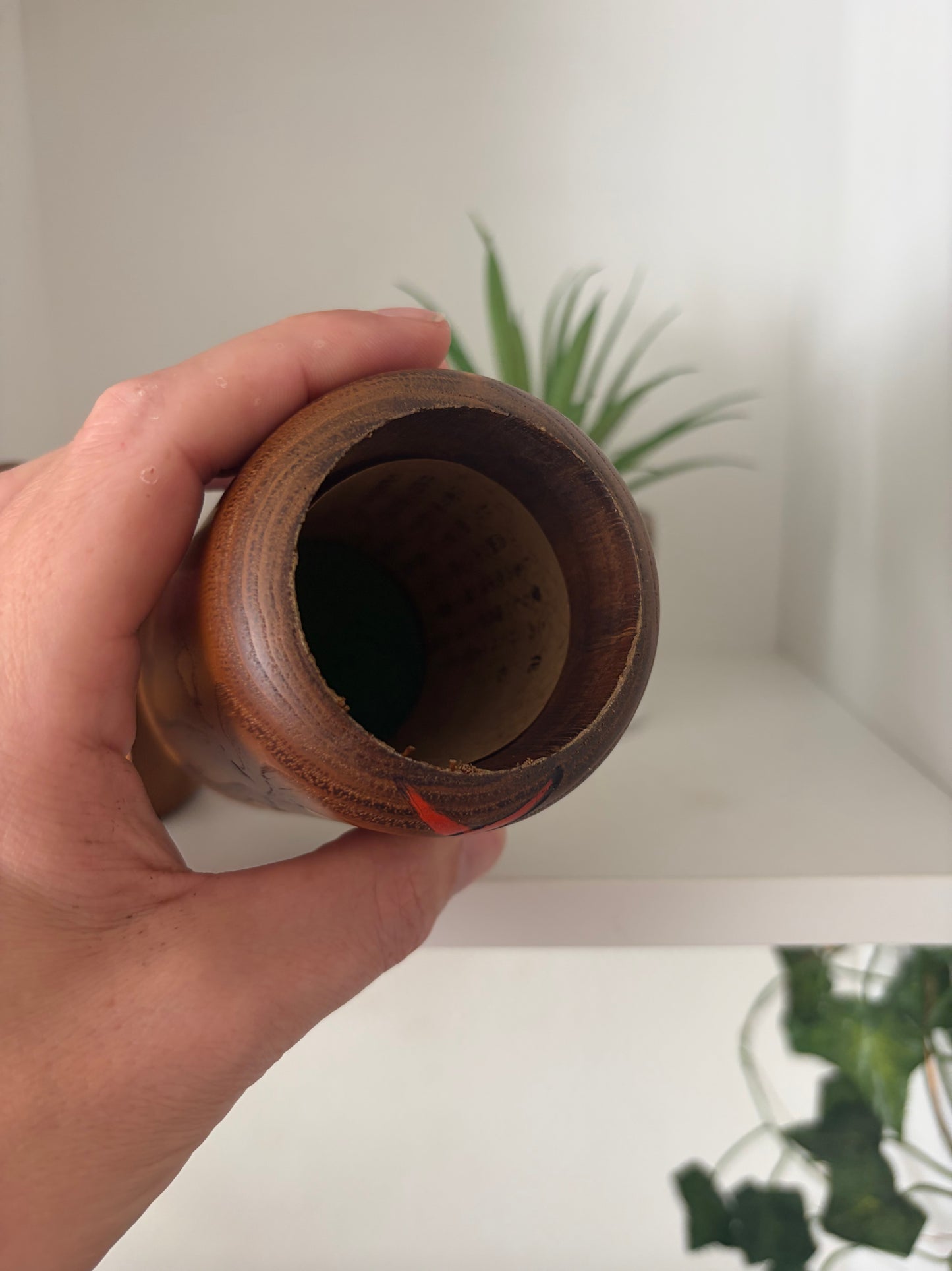 vintage Gumma kokeshi by Usaburo with hidden storage!