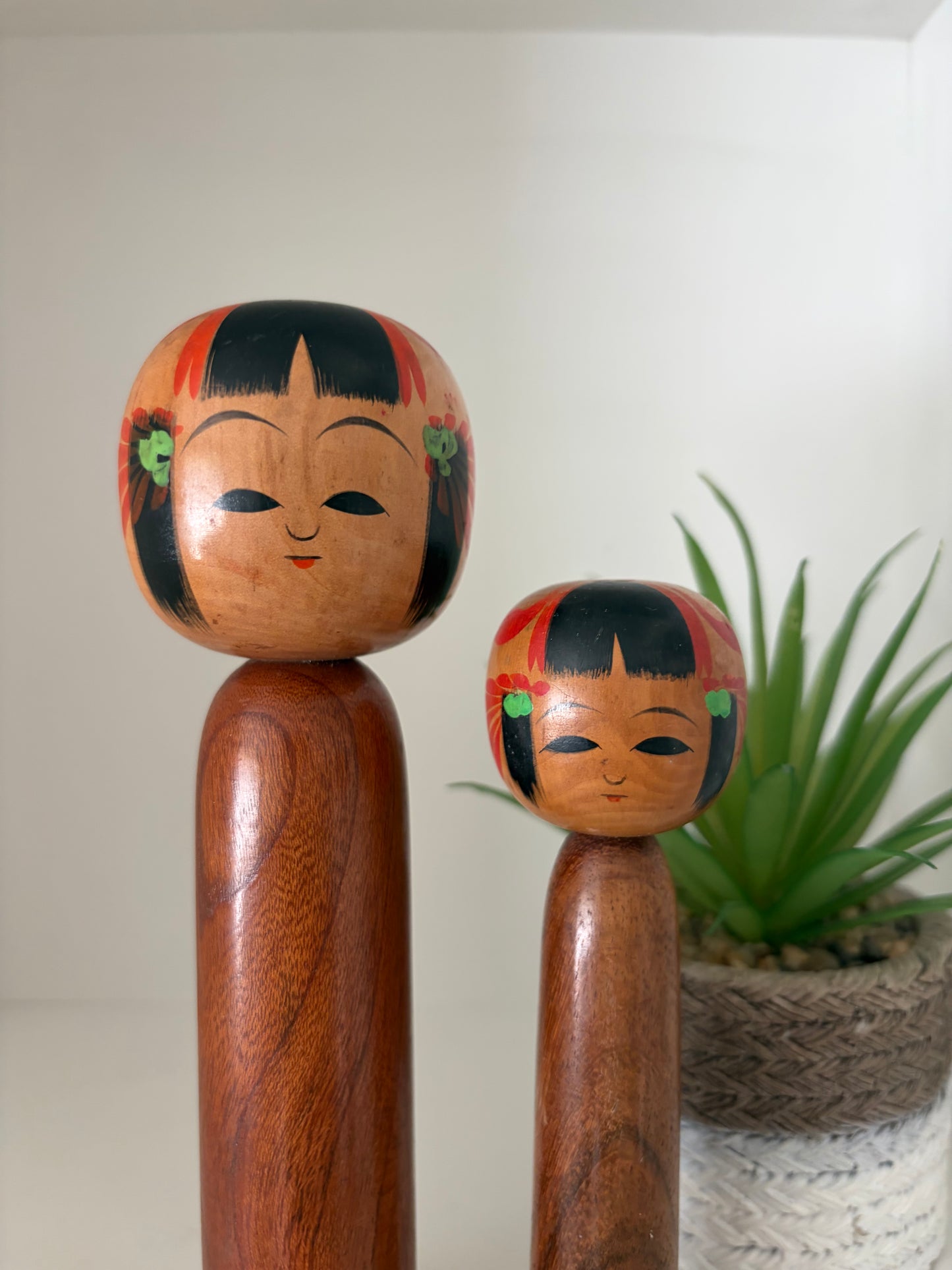 Set off two rare Vintage Creative Kokeshi by Hitokura Masamkido