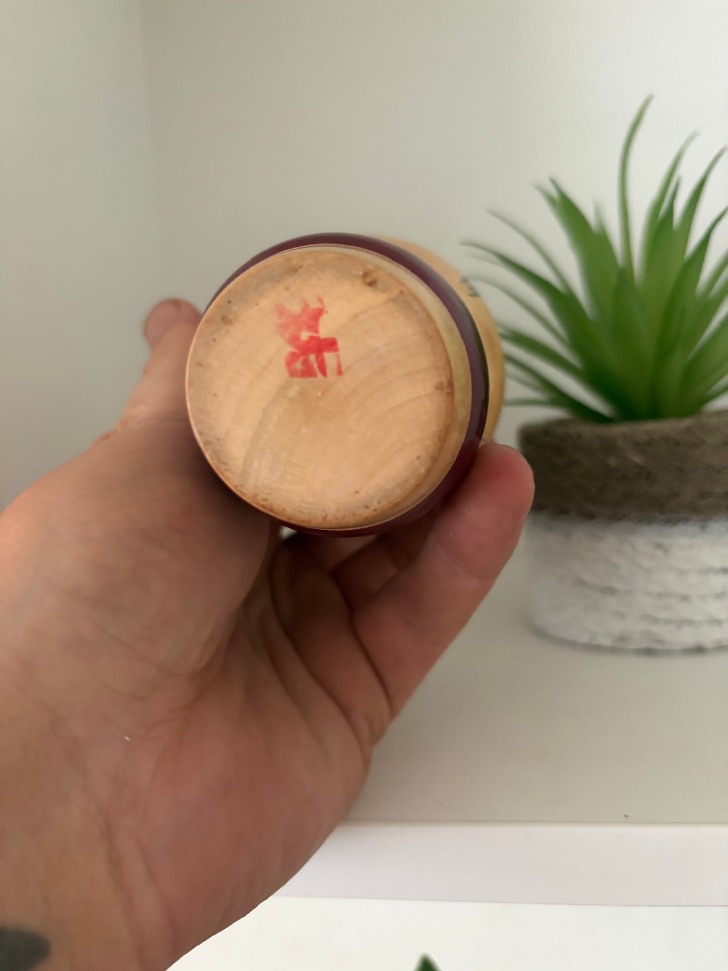 Rare vintage Sosaku kokeshi by Yuji Kawase (1938-)