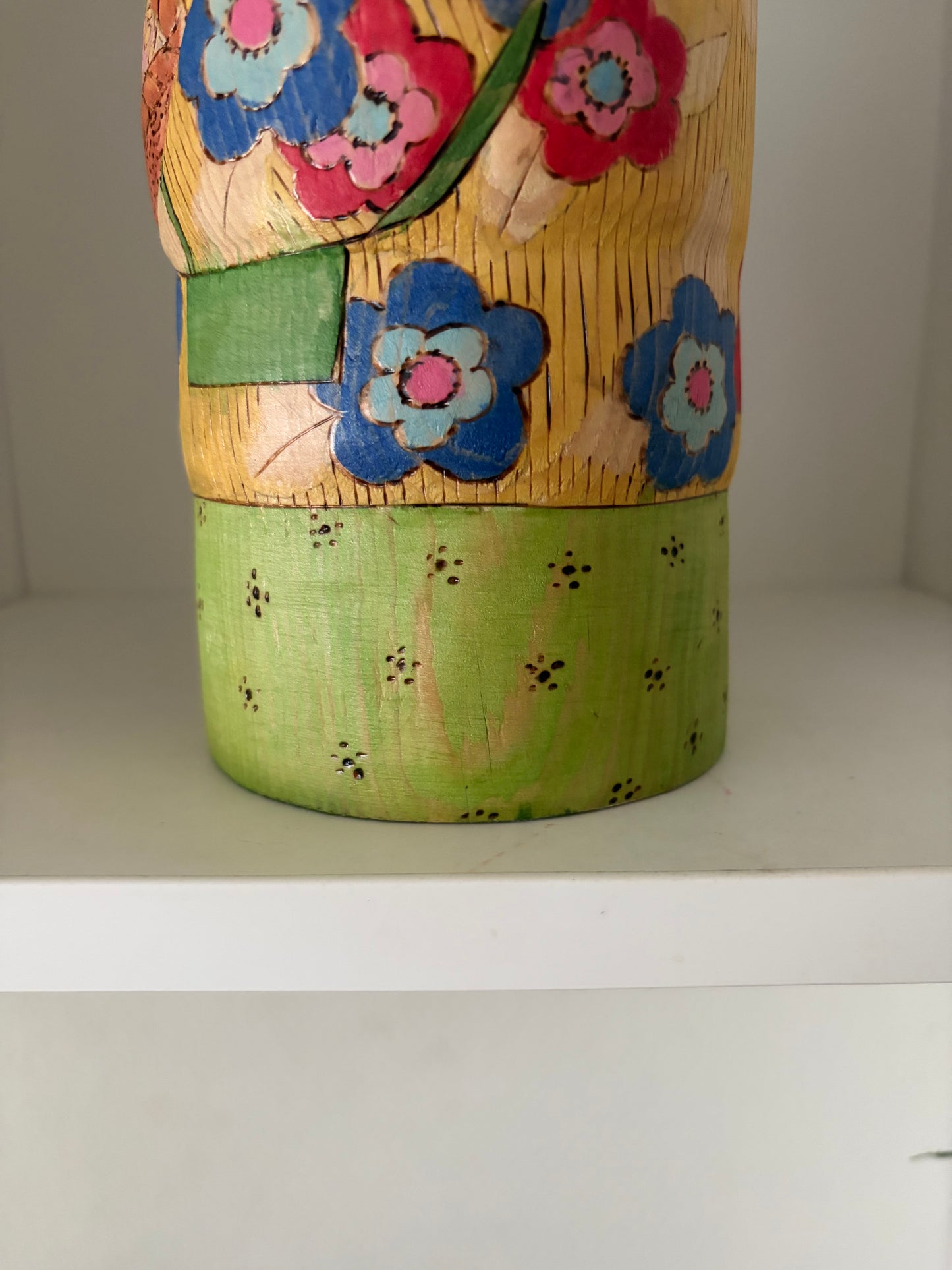 Modern Sosaku kokeshi by Yuko Yamazaki is part of her Easter Series - With box