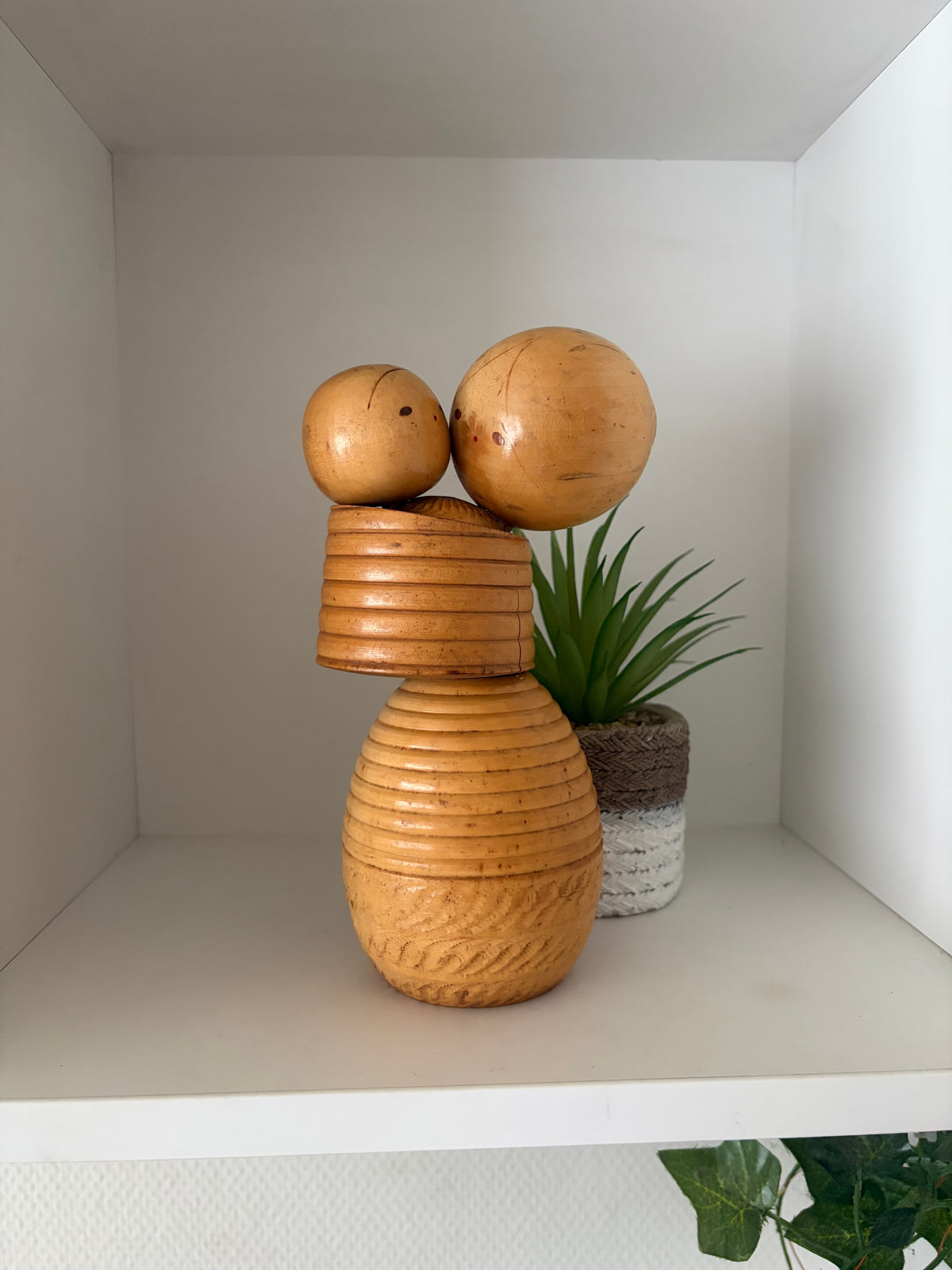 Rare vintage Sosaku kokeshi by Takeda Masashi (1930-2015) - Mother and child