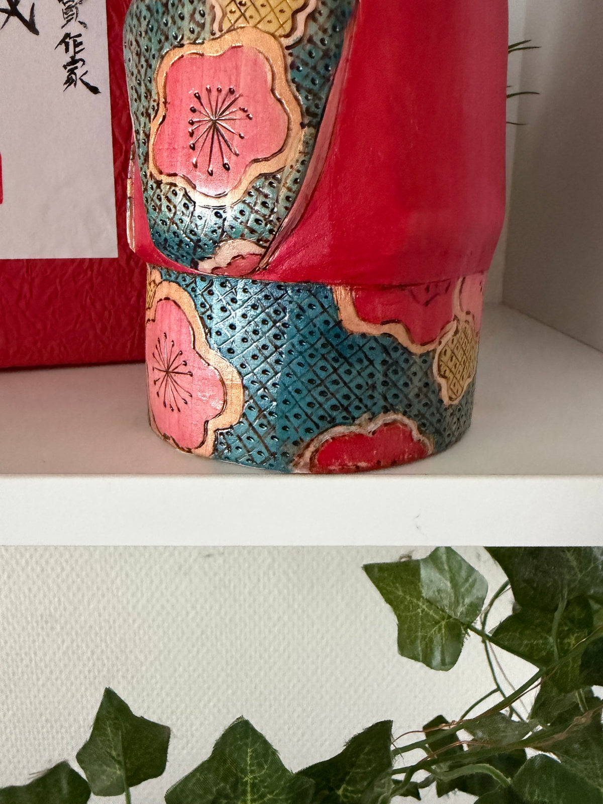 Exclusive one of a kind kokeshi by Yuko Yamazaki