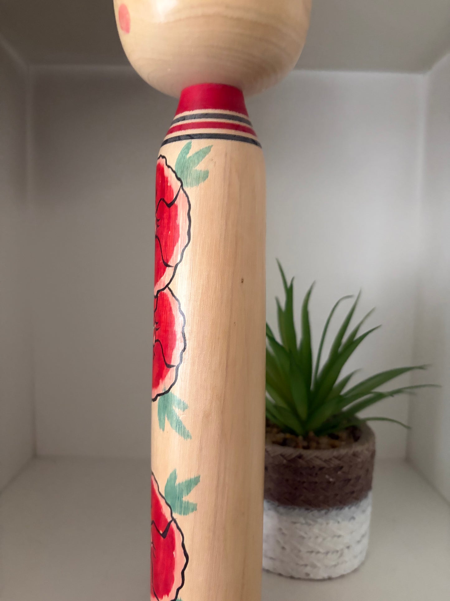 Vintage traditional Nakanosawa “Takobozu” Kokeshi doll by Koji Seya