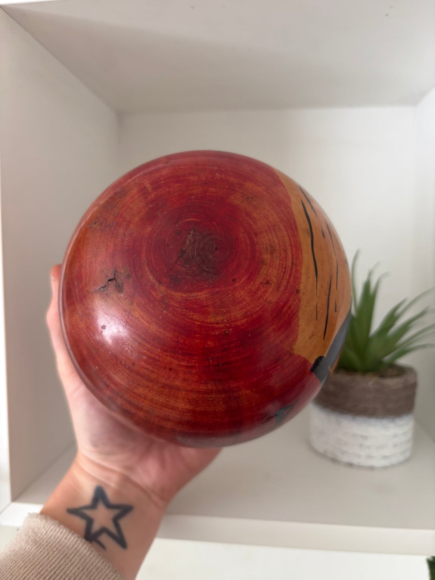 Big massive vintage Daruma kokeshi by Shogo Shinkai