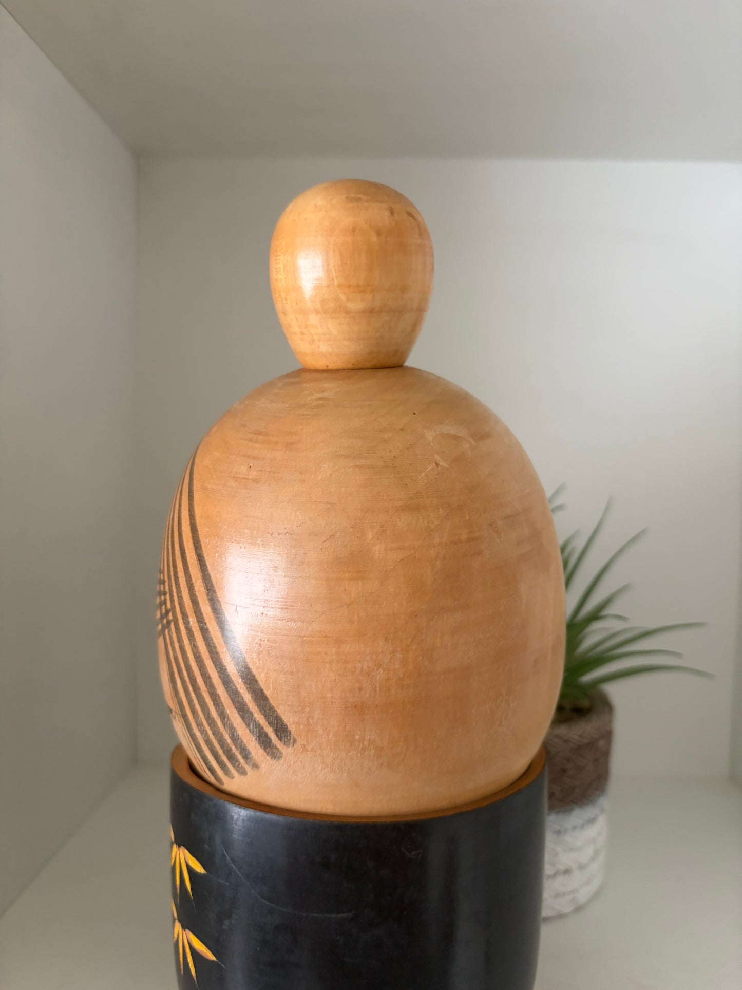 Chunky vintage Sosaku kokeshi by Sato Suigai (1920-)