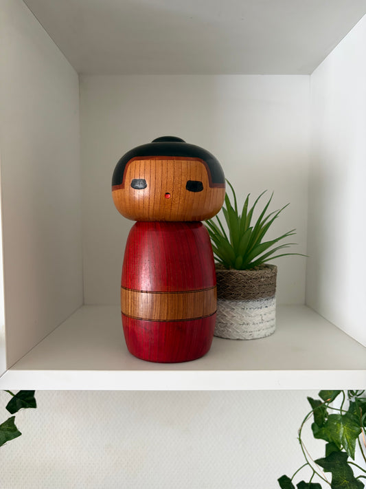 Rare vintage Sosaku kokeshi mad by Sanpei Yamanaka (1926-2012)