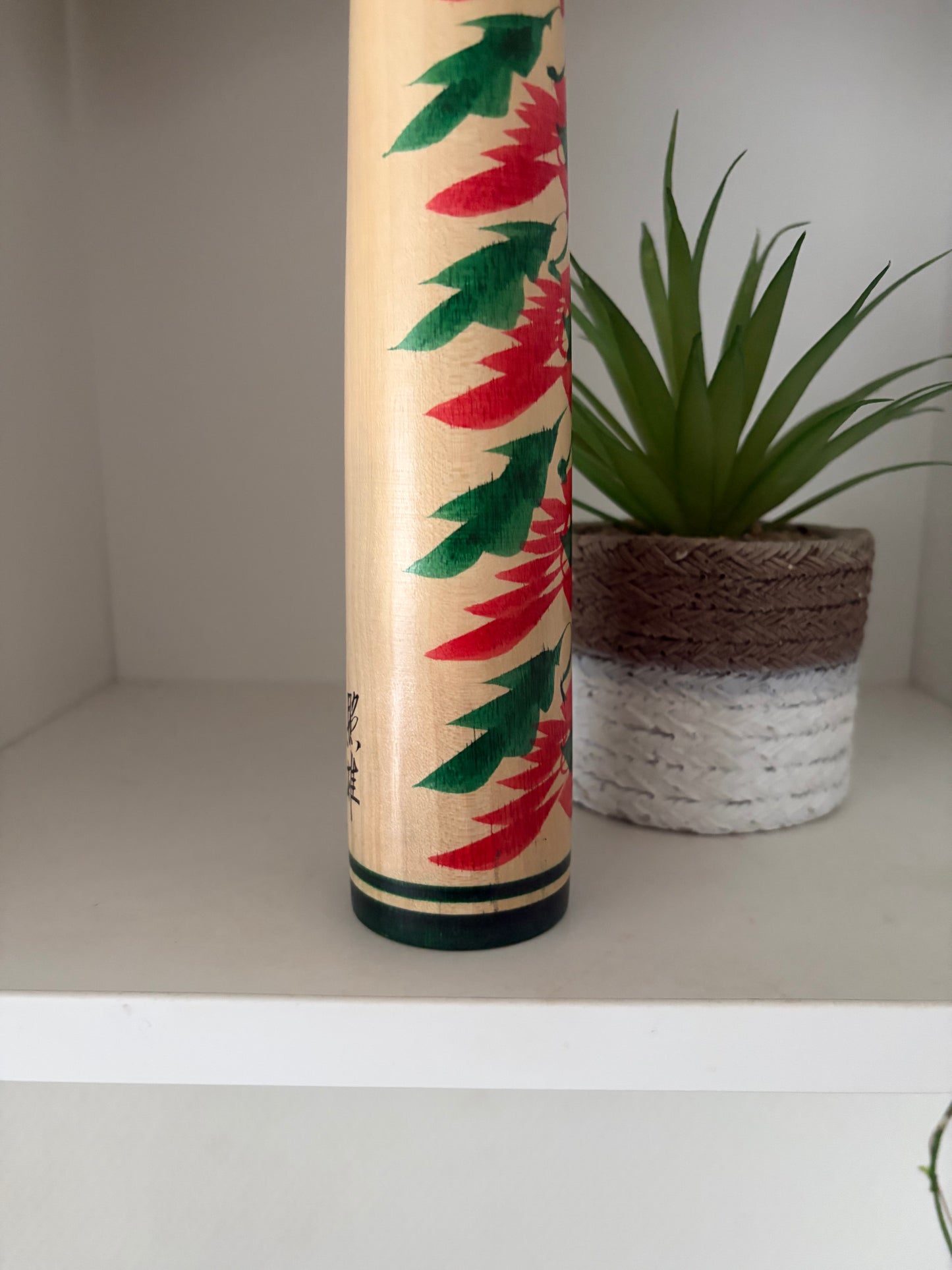 Lovely vintage traditional Togatta kokeshi by Teruo Sato (1919-)