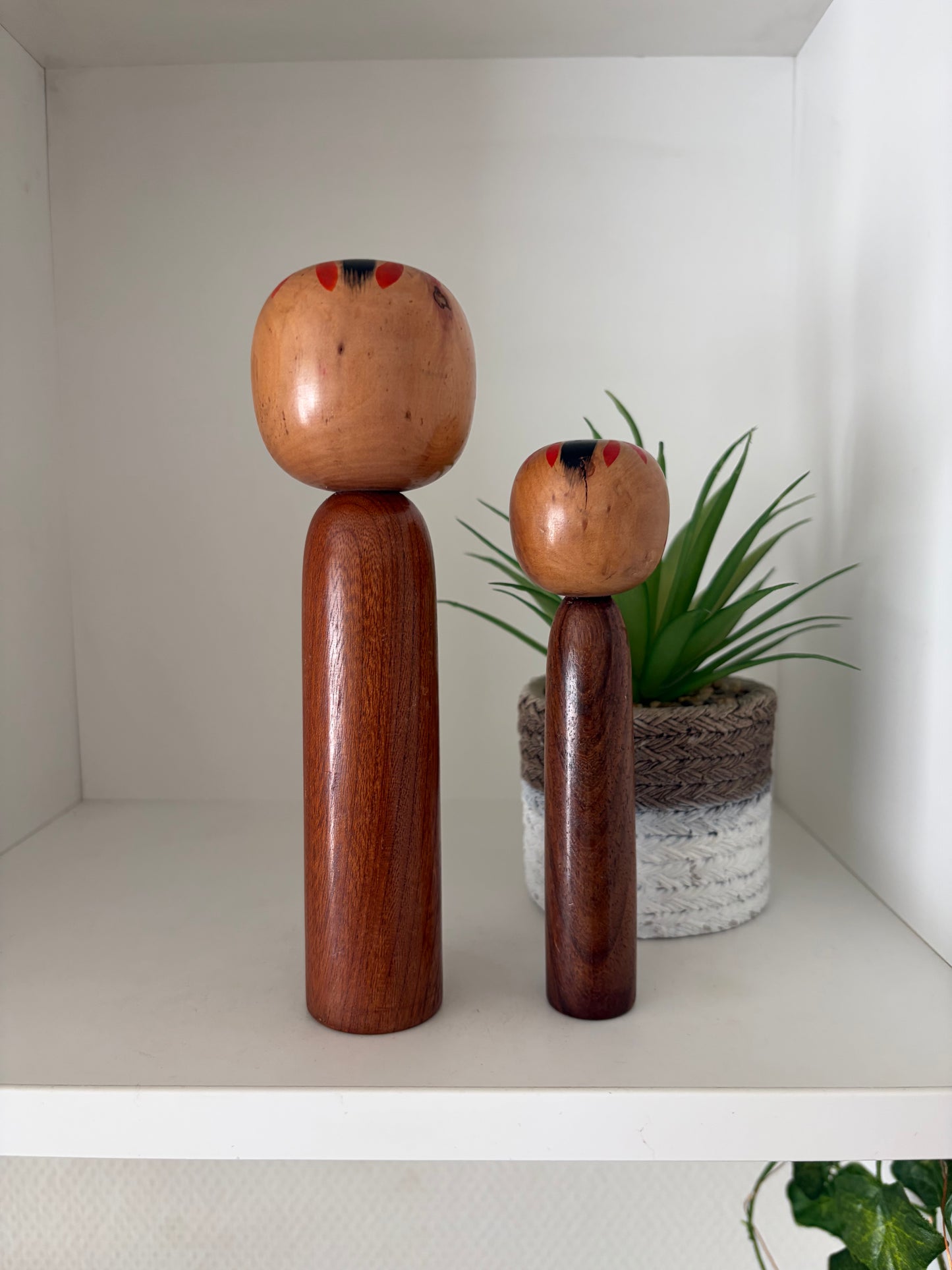 Set off two rare Vintage Creative Kokeshi by Hitokura Masamkido