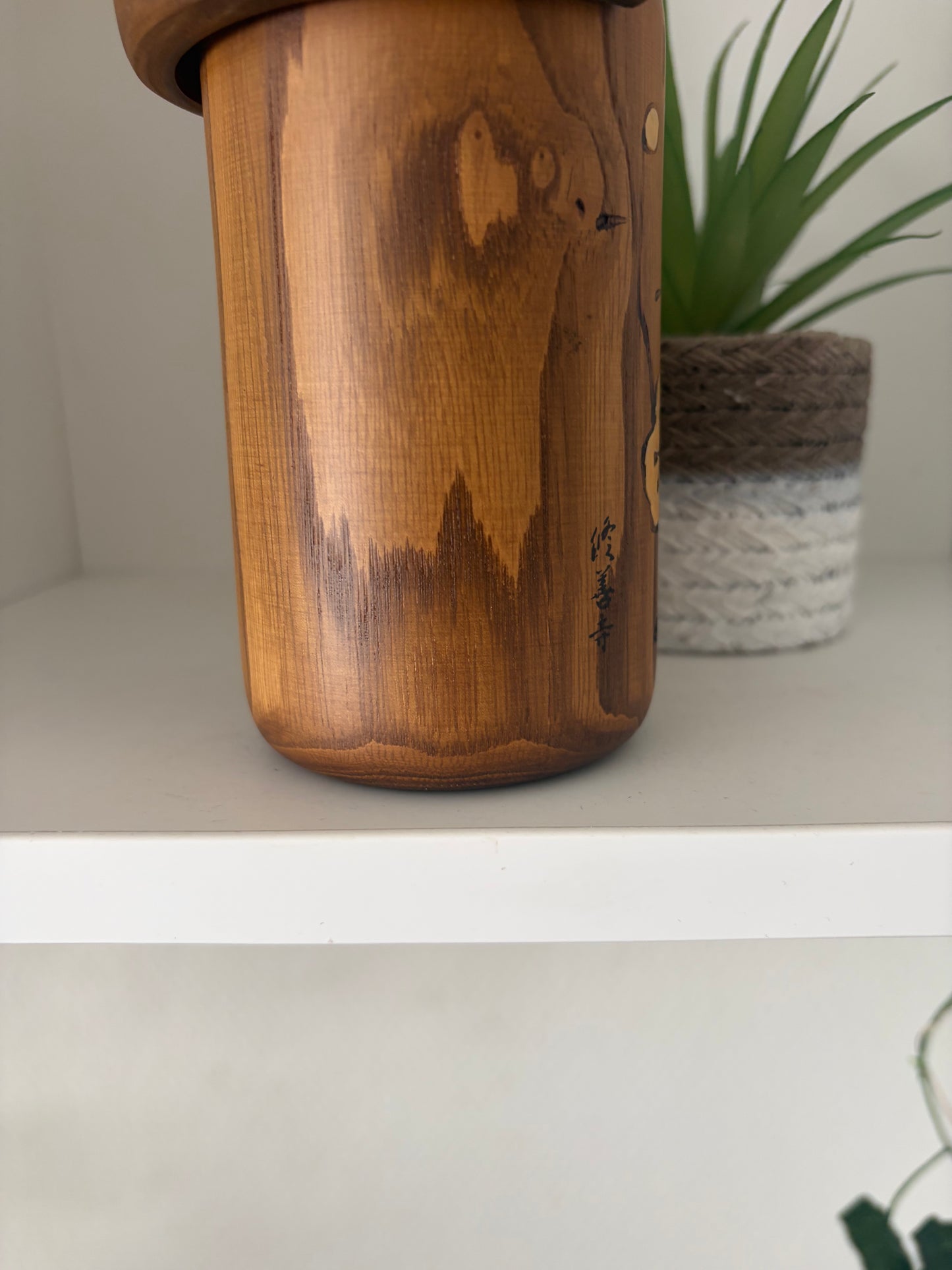 vintage Gumma kokeshi by Usaburo with hidden storage!