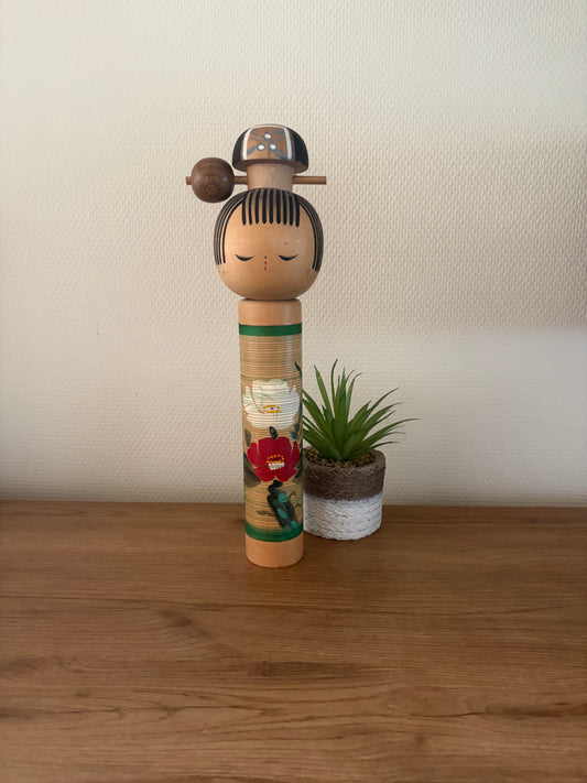 Rare vintage Sosaku kokeshi by Aida Seiho (Harumine) (1926-1998)