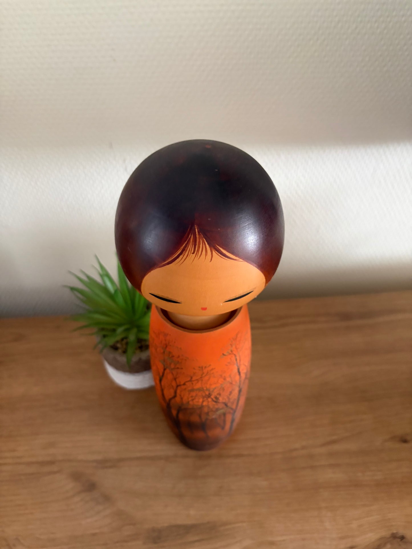 Exclusive vintage Sosaku kokeshi by Aoki Ryoka (1931-)