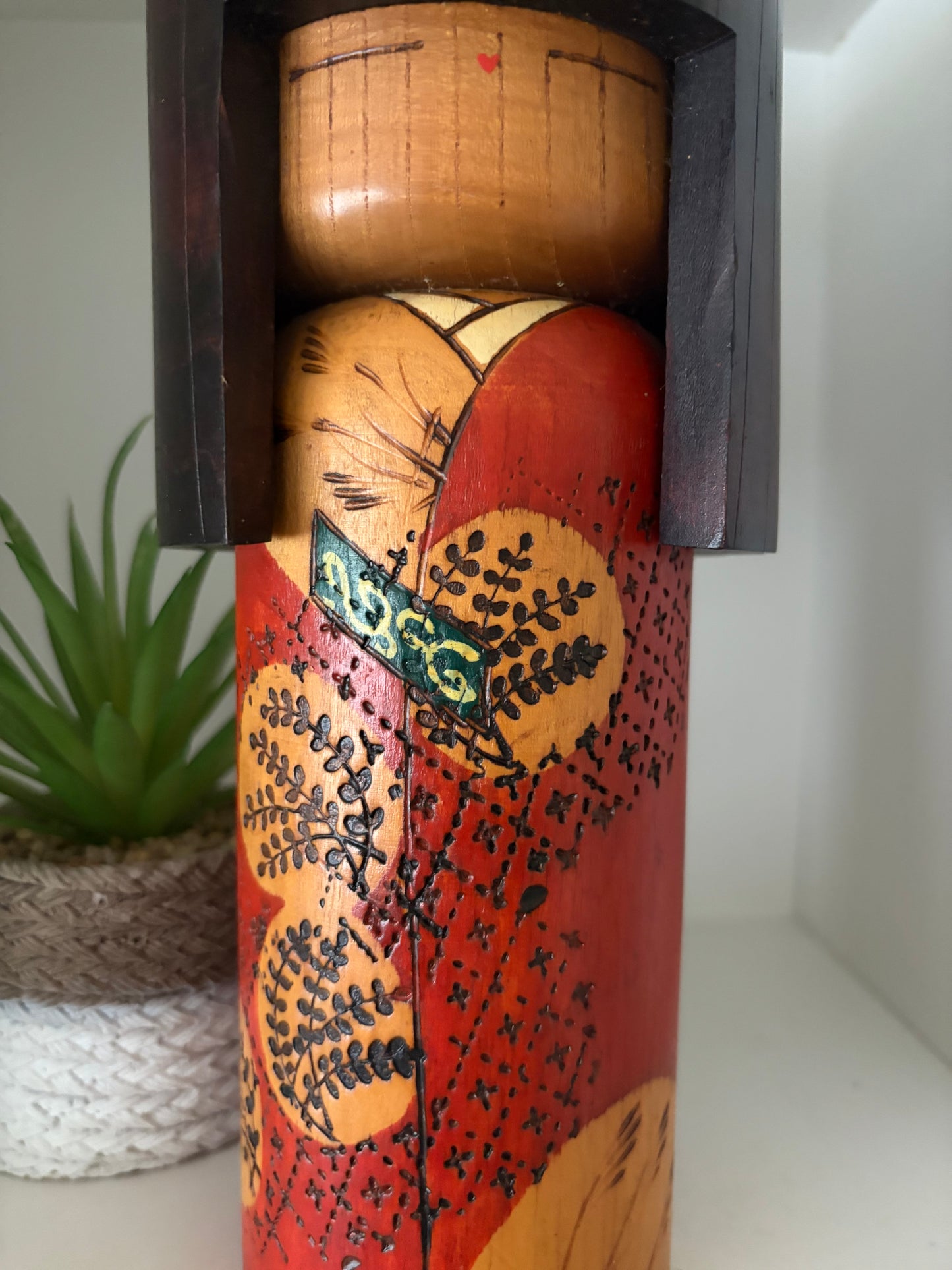 Big Vintage Gumma Kokeshi By Kazuo Takamizawa (1927-)