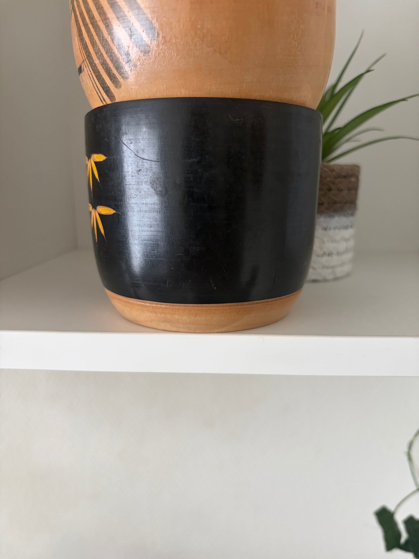 Chunky vintage Sosaku kokeshi by Sato Suigai (1920-)