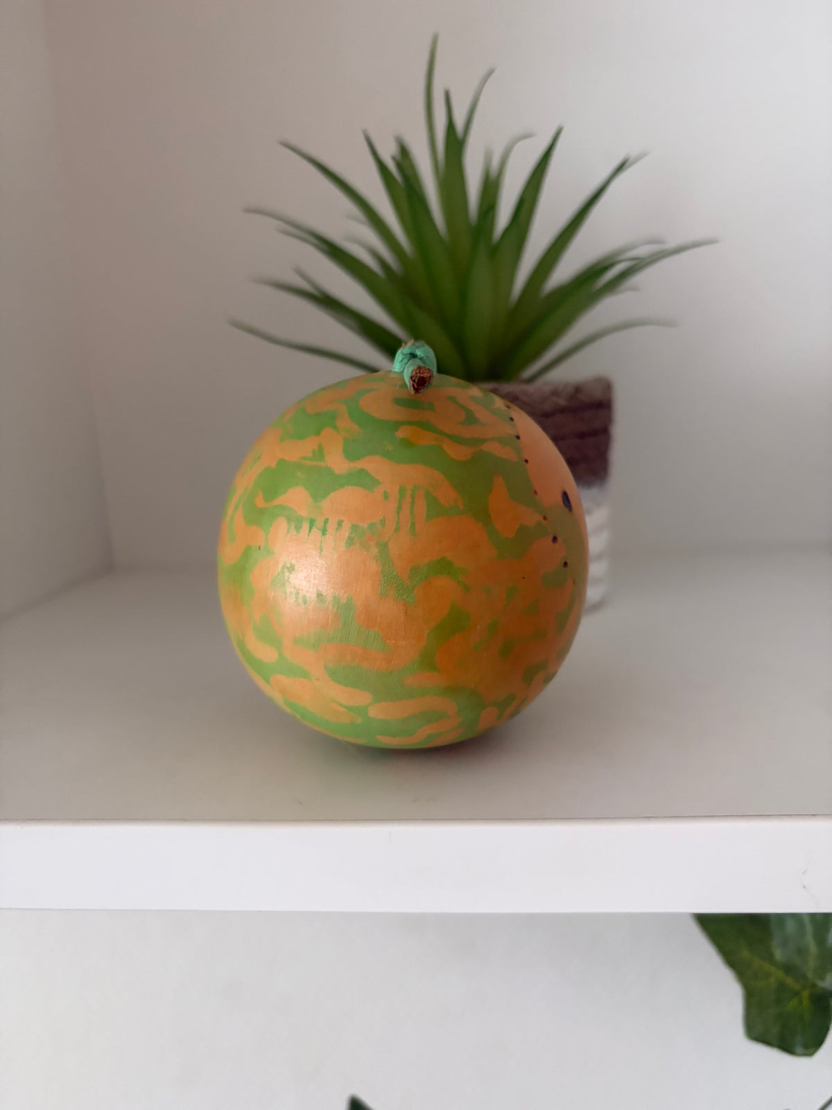 Rare vintage melon kokeshi by Hiroe Fukushima