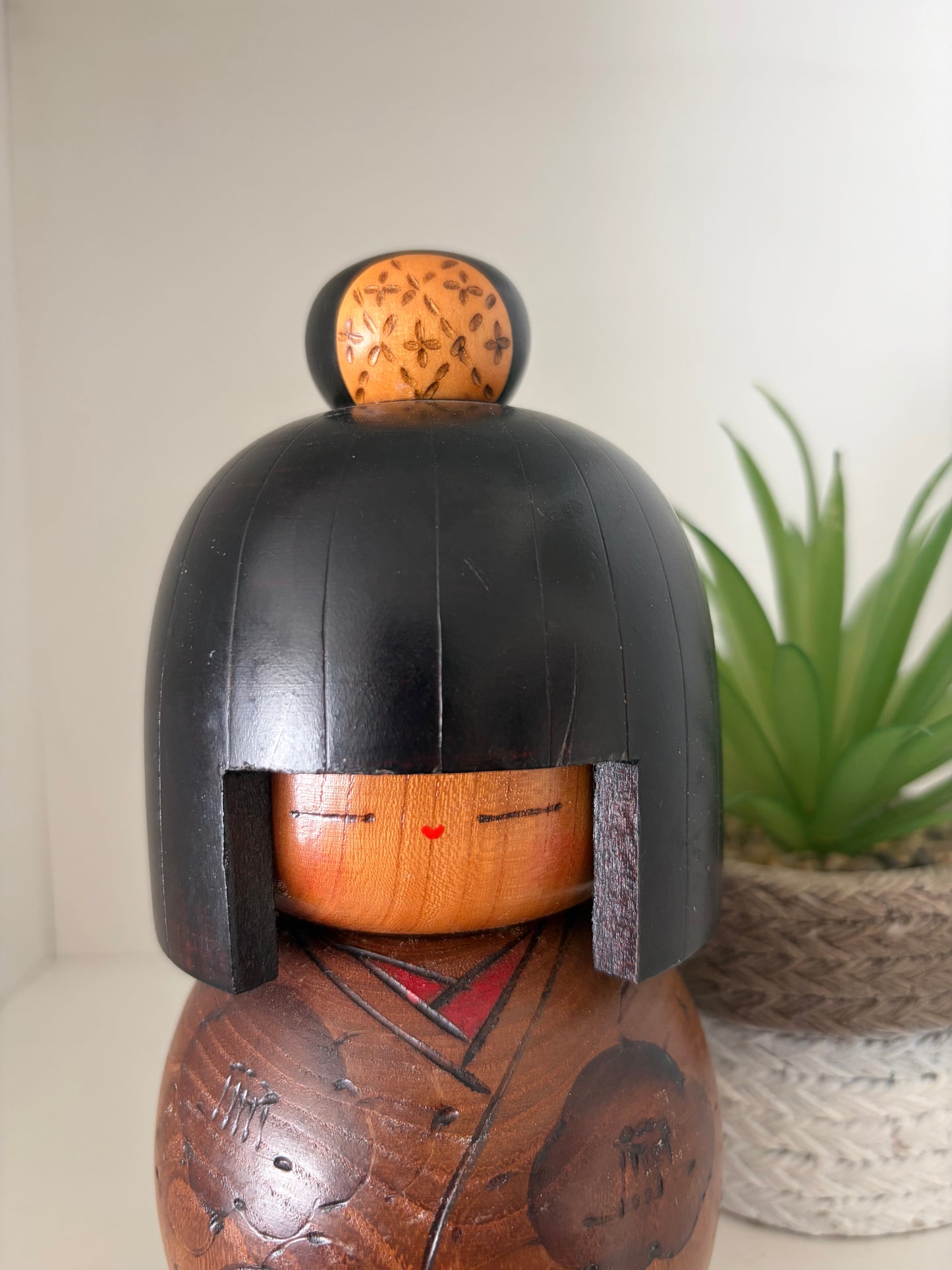 Vintage Gumma kokeshi by Kazuo Takamizawa (1927-)