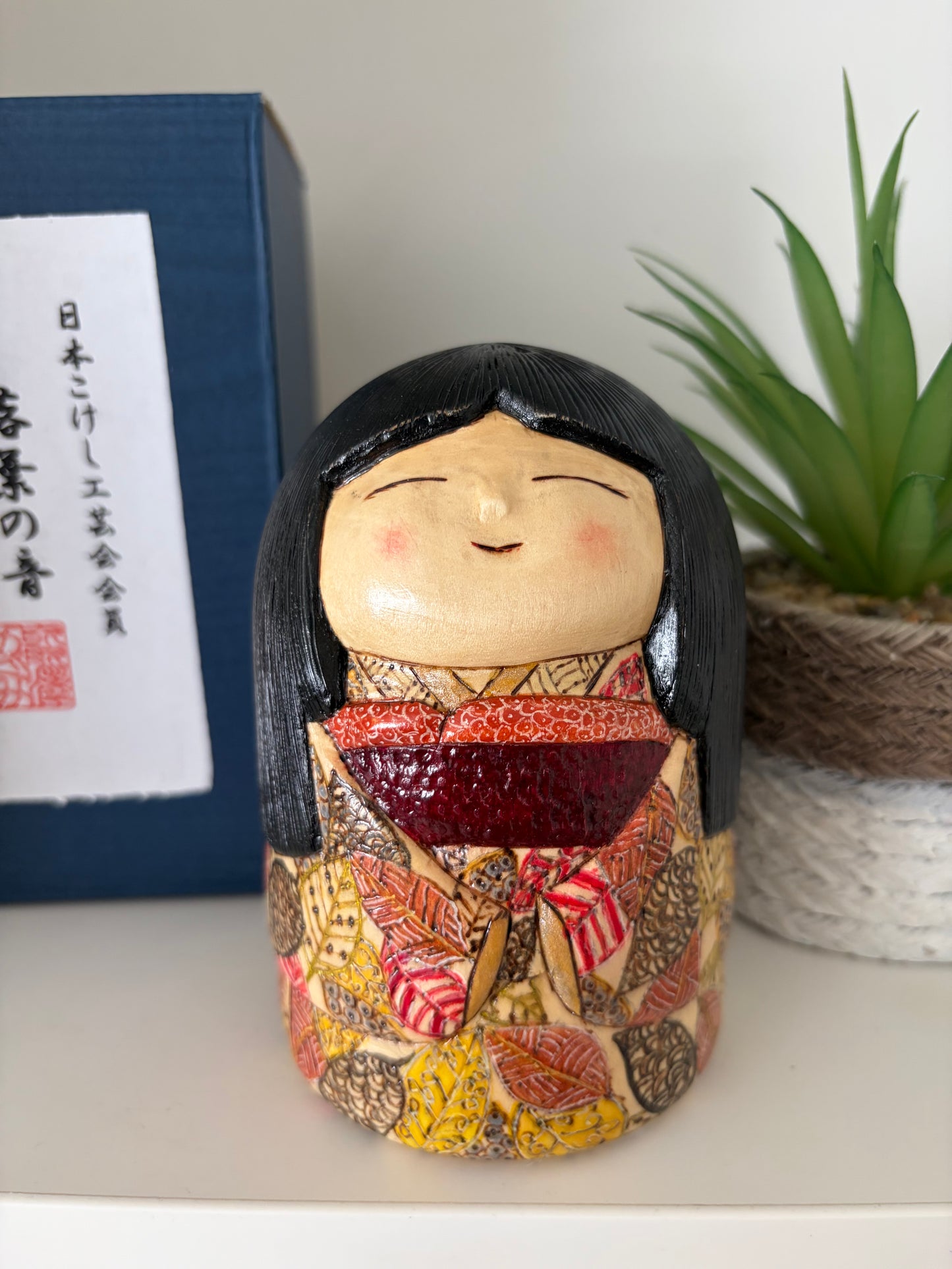 One off a kind Sosaku kokeshi by Megumi Nozawa