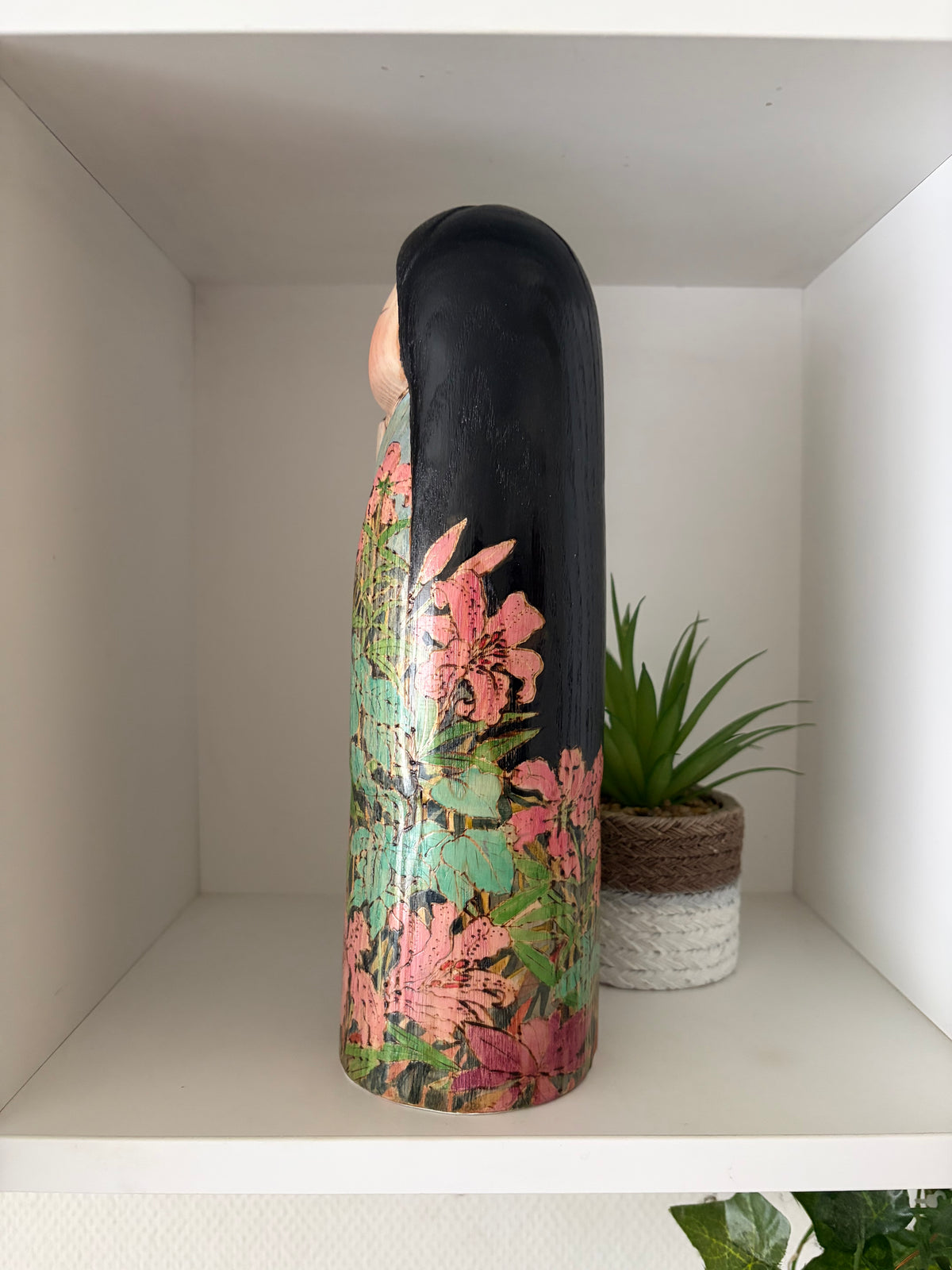 Exclusive one of a kind kokeshi by Yuko Yamazaki