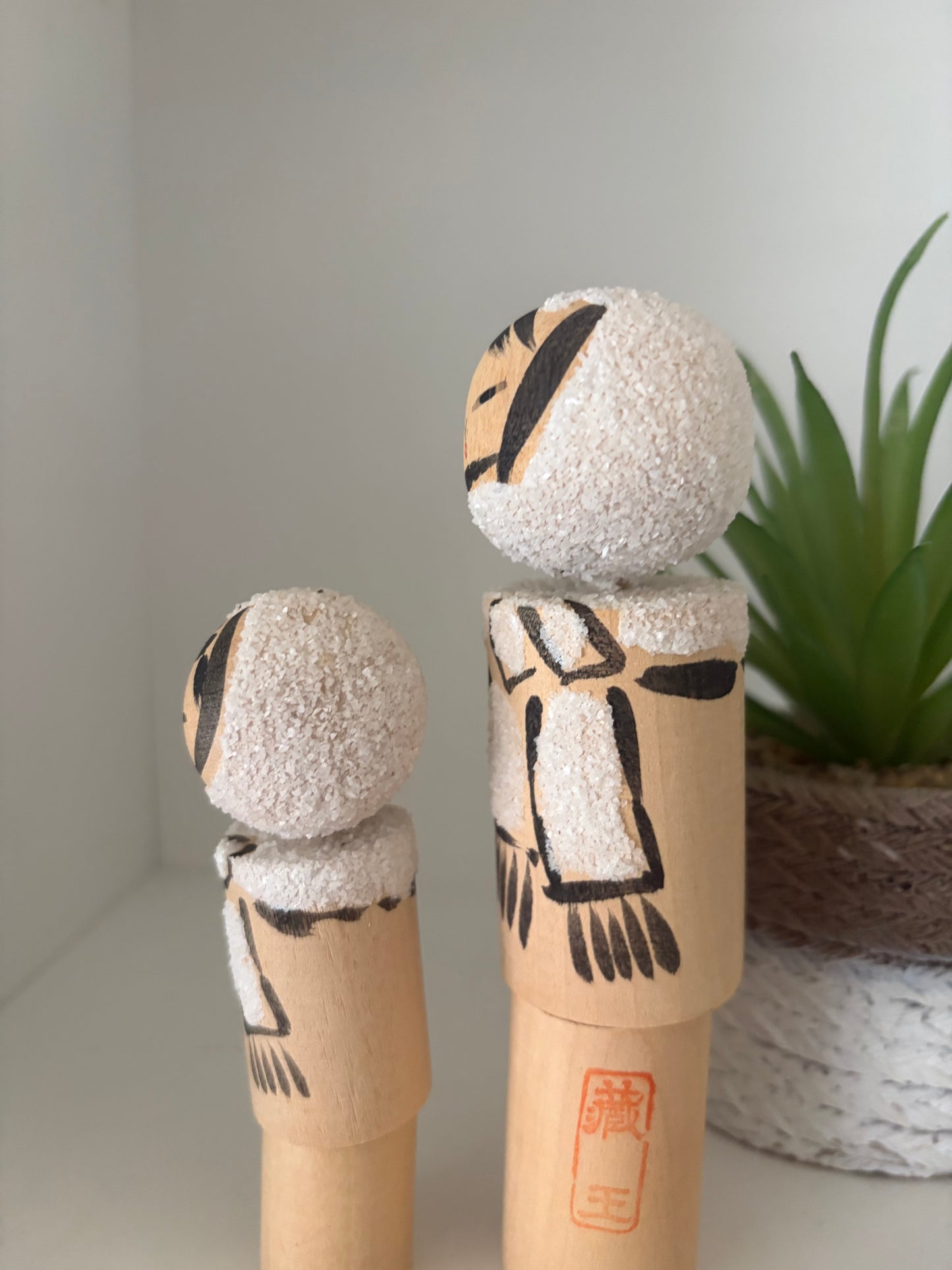 Vintage Mother and Child kokeshi by Kiyohara Takao