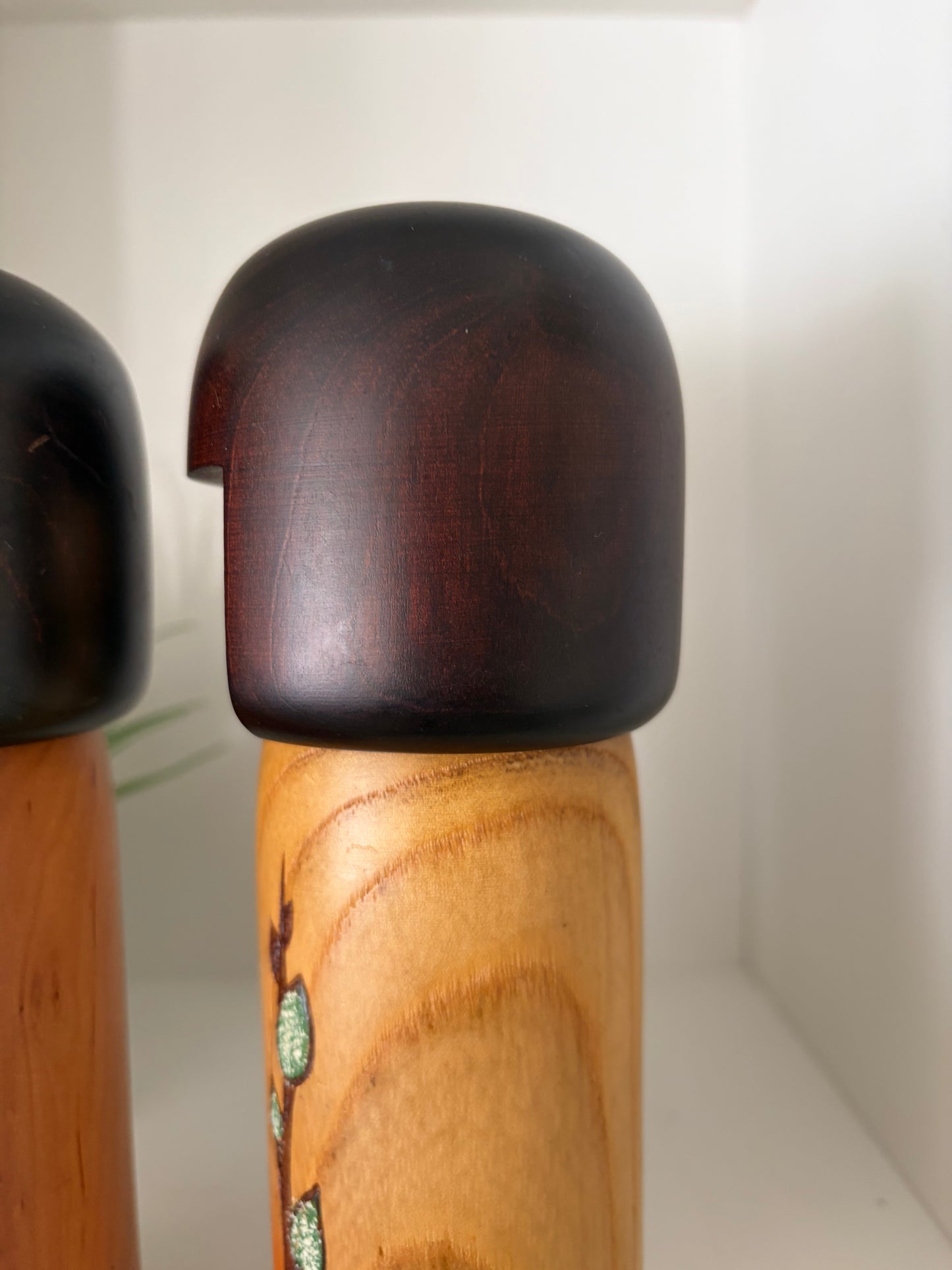 Set of two vintage Gumma kokeshi by Usaburo
