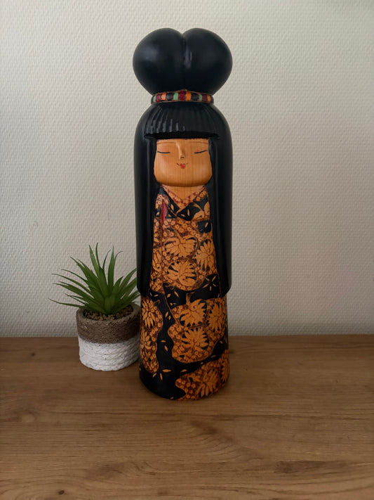 Exclusive Vintage Sosaku kokeshi by Kato Tatsuo (1940-) 39,5cm!