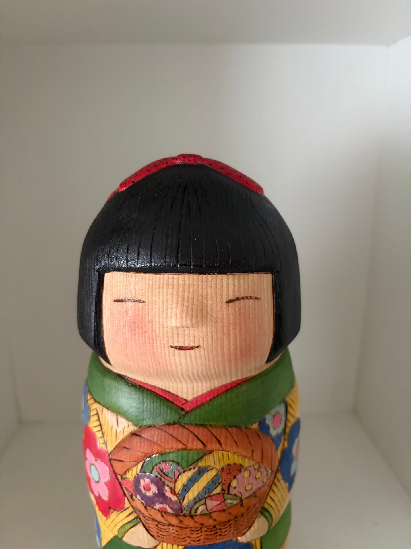Modern Sosaku kokeshi by Yuko Yamazaki is part of her Easter Series - With box