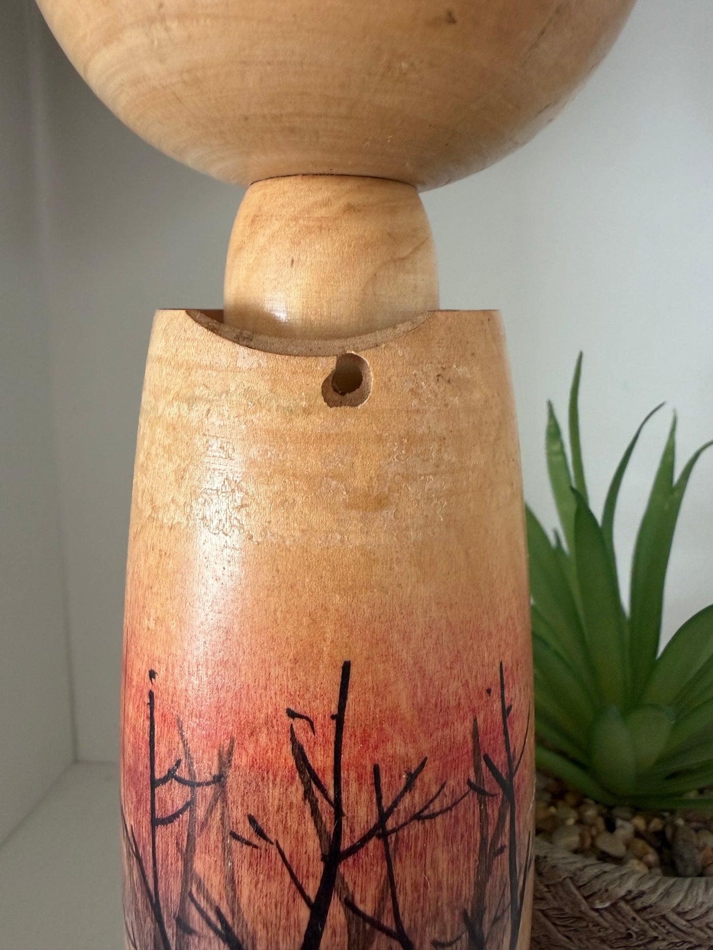 Vintage Sosaku kokeshi by Yajima Suiho (1915-)