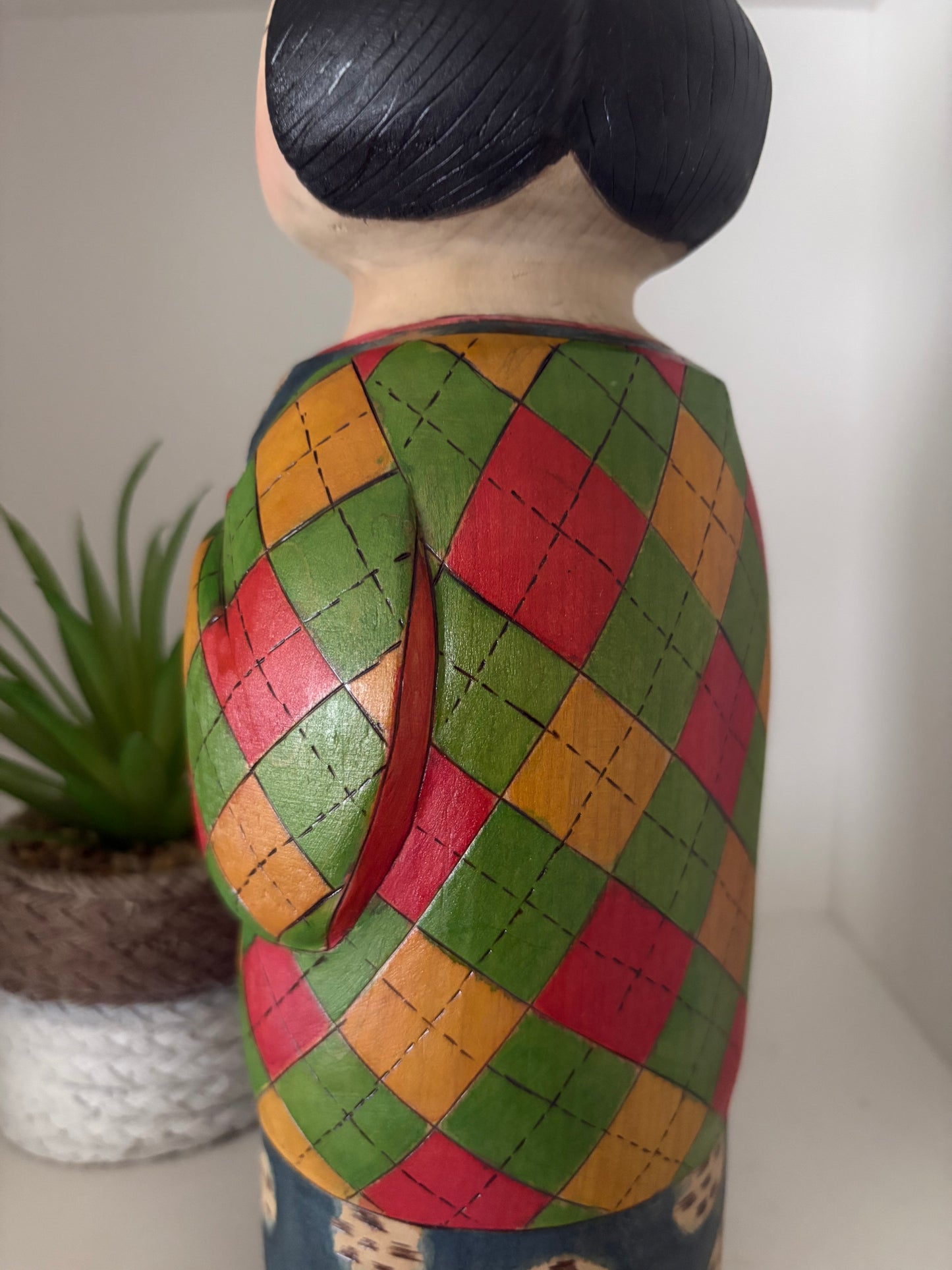 Unique Modern Sosaku kokeshi by Yuko Yamazaki - With box