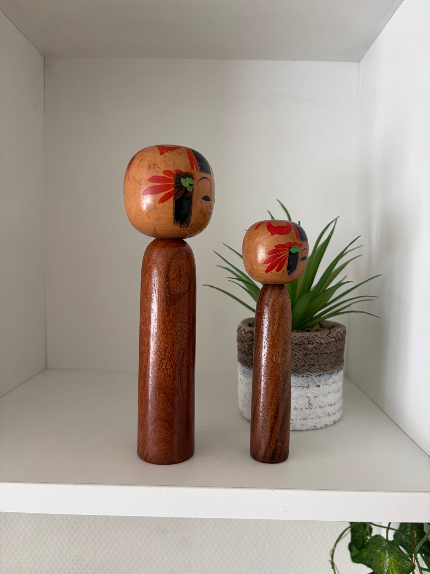 Set off two rare Vintage Creative Kokeshi by Hitokura Masamkido