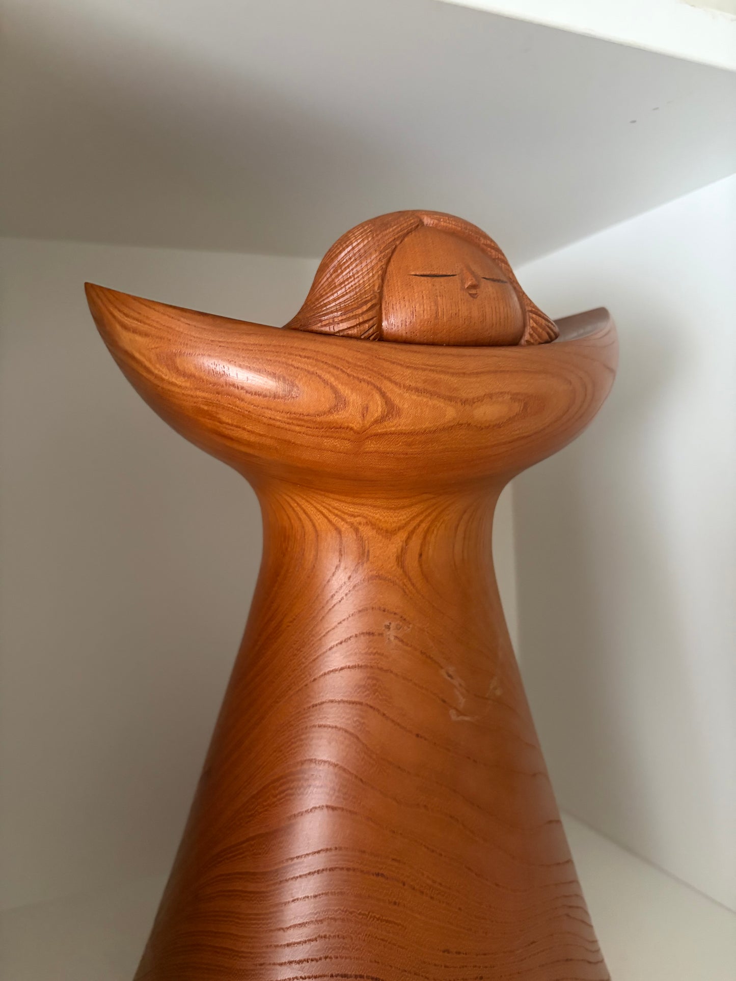 Exclusive Vintage Sosaku kokeshi by Aoki Ryoka (1931-) She is dated 1983