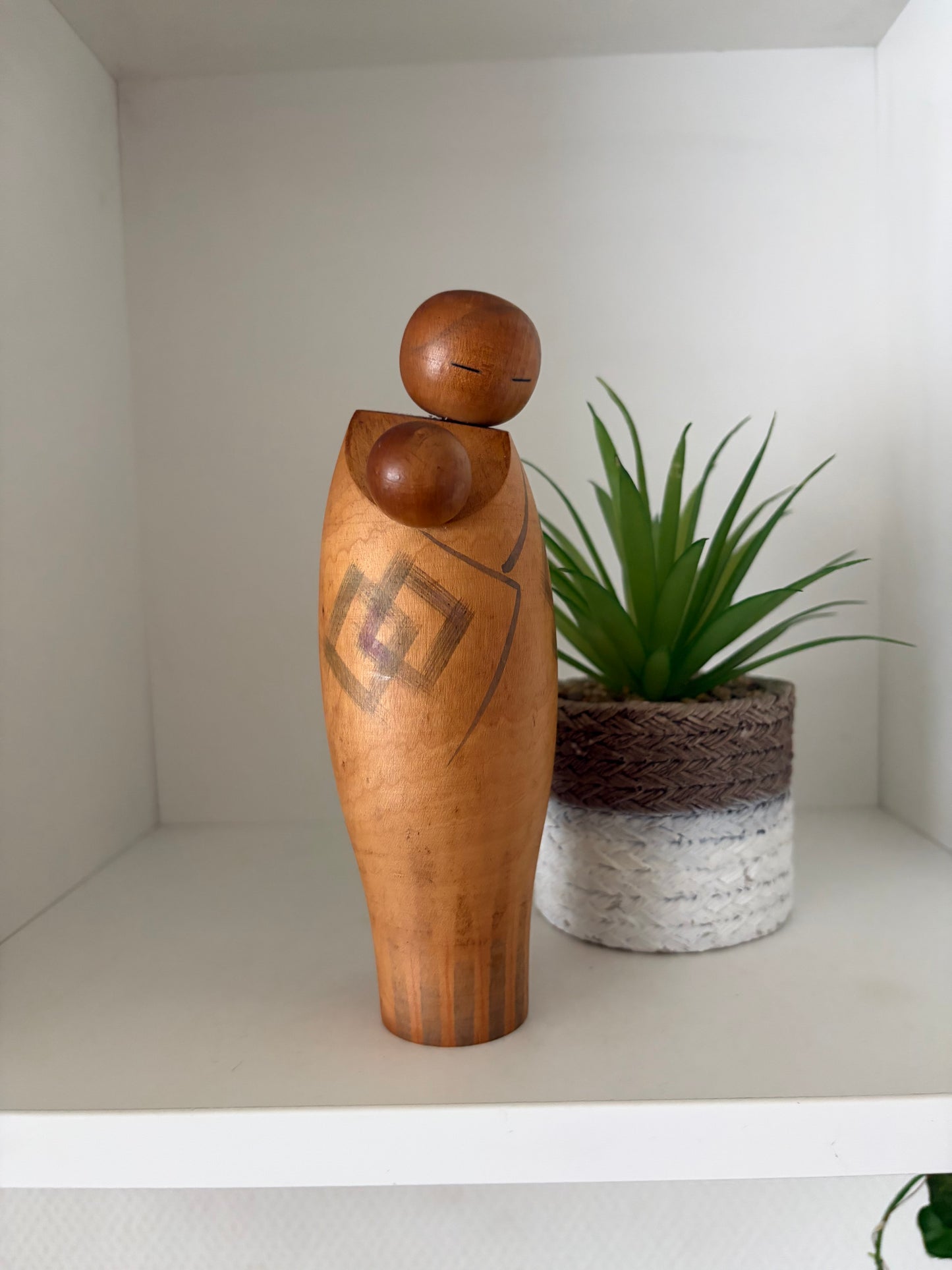 Vintage Sosaku kokeshi - Mother and Child