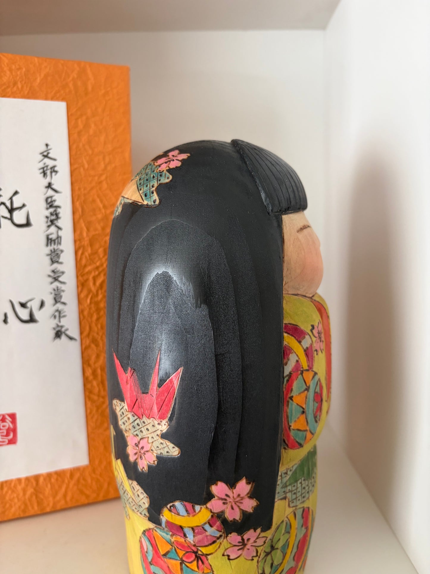 One of a kind kokeshi By Yuko Yamazaki- With box