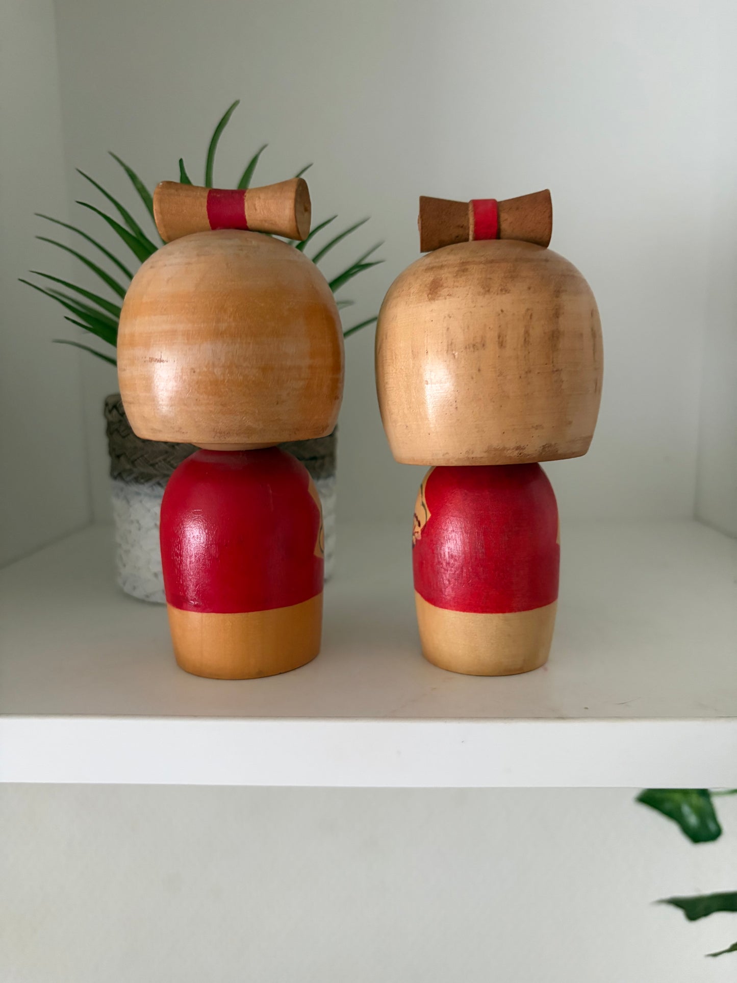 Lovely set of two vintage Sosaku kokeshi