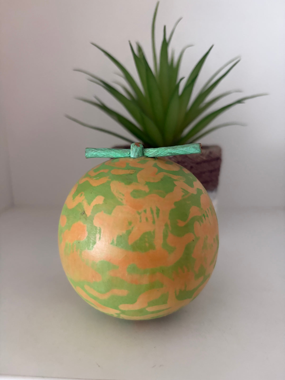 Rare vintage melon kokeshi by Hiroe Fukushima