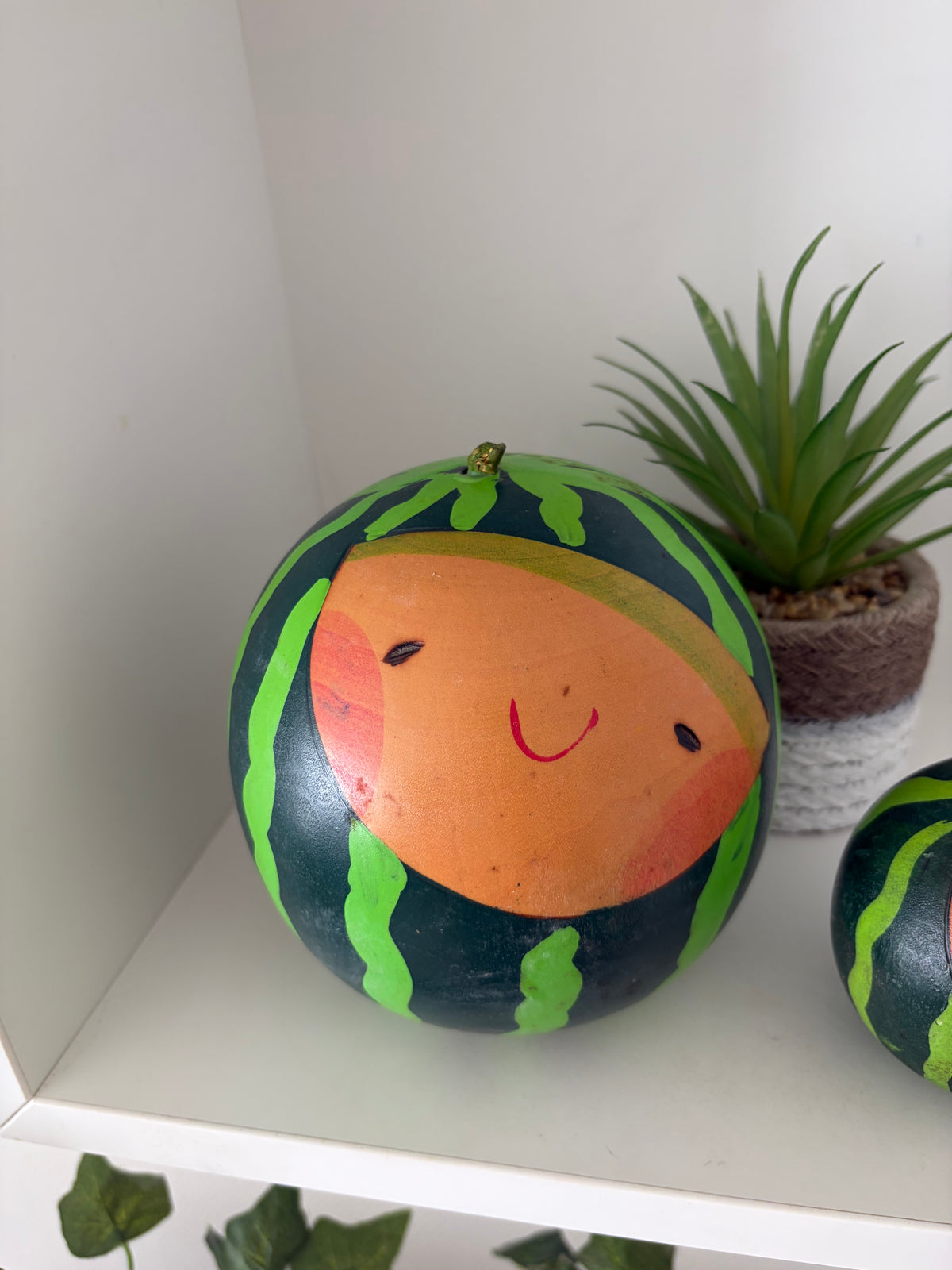 Rare vintage set watermelons kokeshi by Hiroe Fukushima